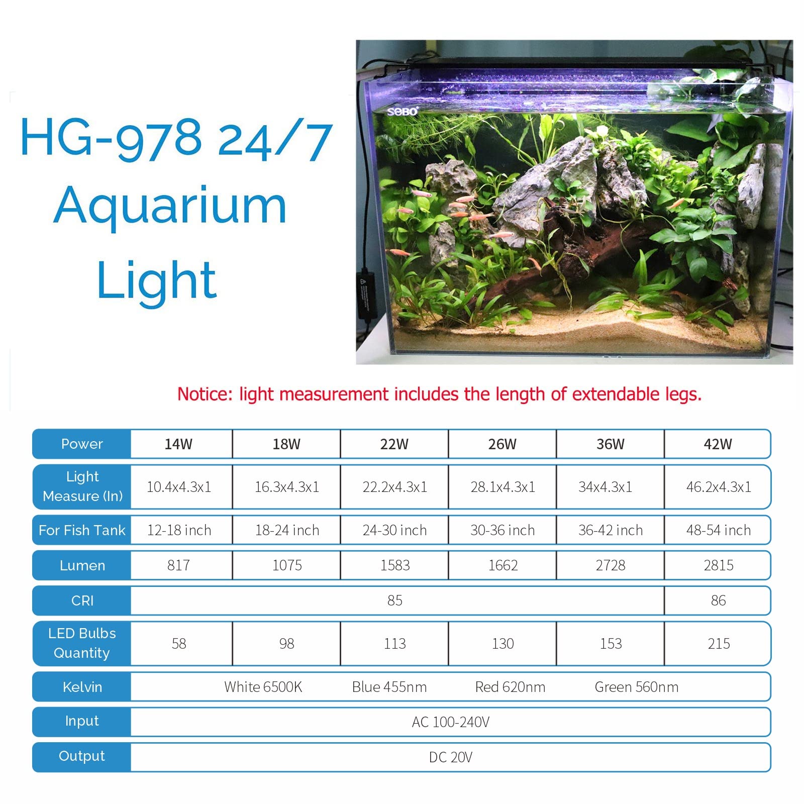 Hygger Advanced LED Aquarium Light with Timer - 24/7 Lighting Cycle & DIY Mode - Full Spectrum Fish Tank Light for 18-24 Inch Freshwater Planted Tanks - Perfect for Aquatic Plants, Coral Reefs & Home Aquarium Decoration