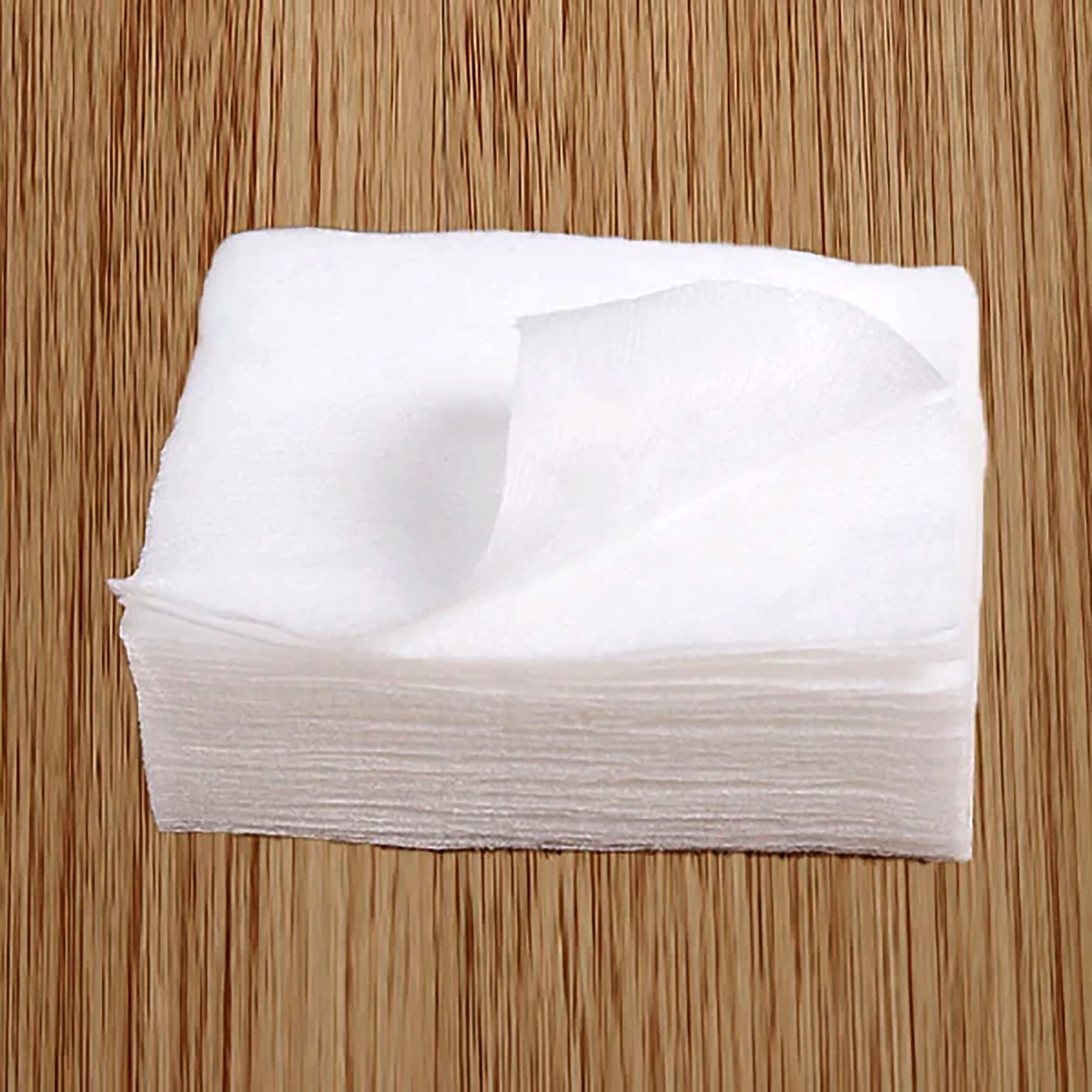 MAPPERZ 80-Pack Natural Square Cotton Pads | Double-Sided Water-Saving Soft Makeup Remover Pads | Gentle Facial & Eye Makeup Removal | Eco-Friendly Cosmetic Cotton Puffs for Daily Skincare & Travel
