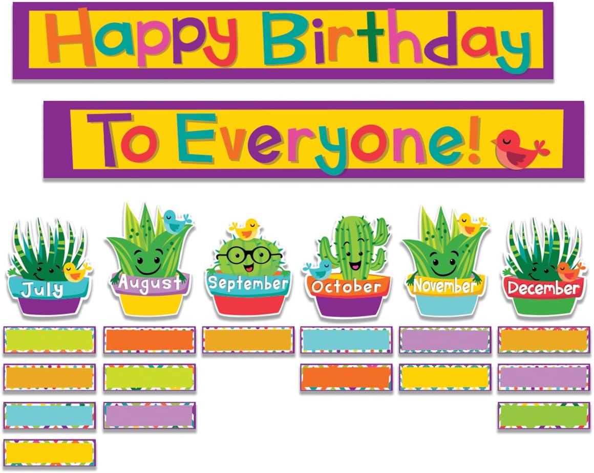 Sharp Bunch Birthday Mini Bulletin Board Set - Colorful Classroom Decor for Birthdays, Parties & Events | Perfect for Teachers & Kids
