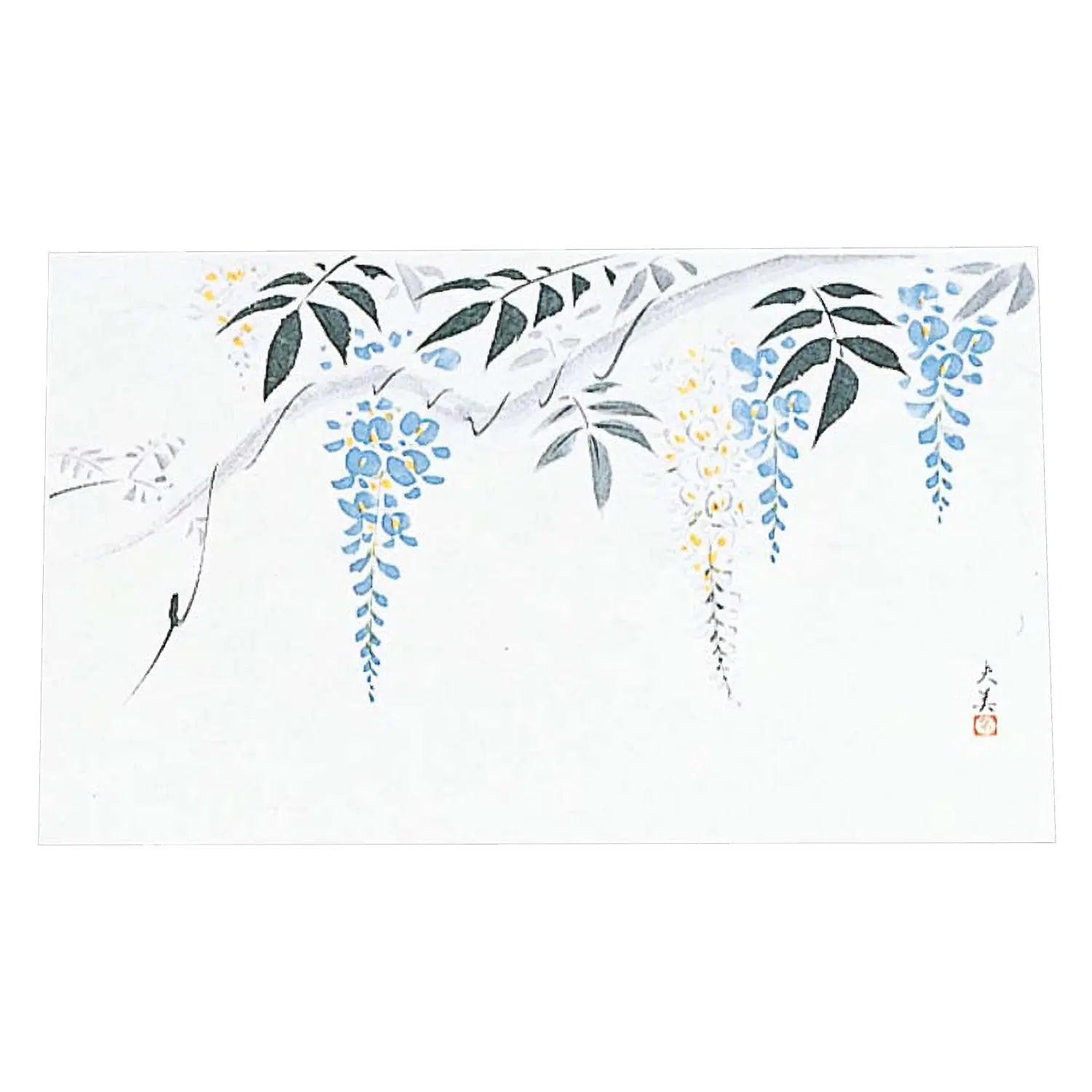 MIN Washi Paper Placemats - 100 Pack Floral Wisteria Design, Japanese Style Table Setting for Dining, Parties & Home Decor