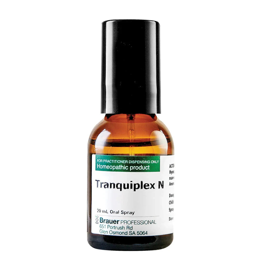 Brauer Professional Tranquiplex Oral Spray for Stress Relief & Sleep Support - Natural Calming Aid for Adults & Kids - Use Before Bedtime, Travel or Stressful Situations