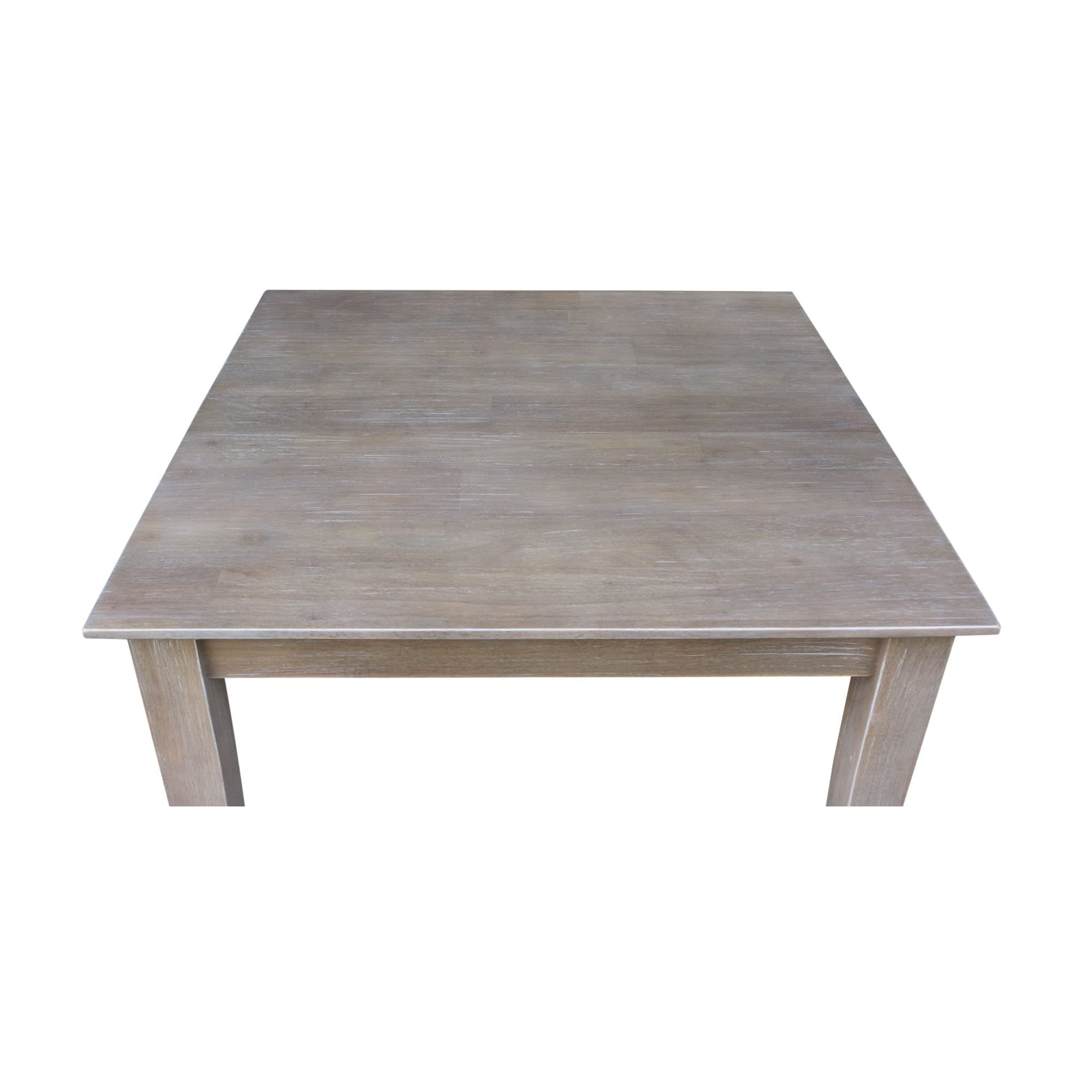 International Concepts Solid Wood Dining Table - Washed Gray Taupe Finish, 30