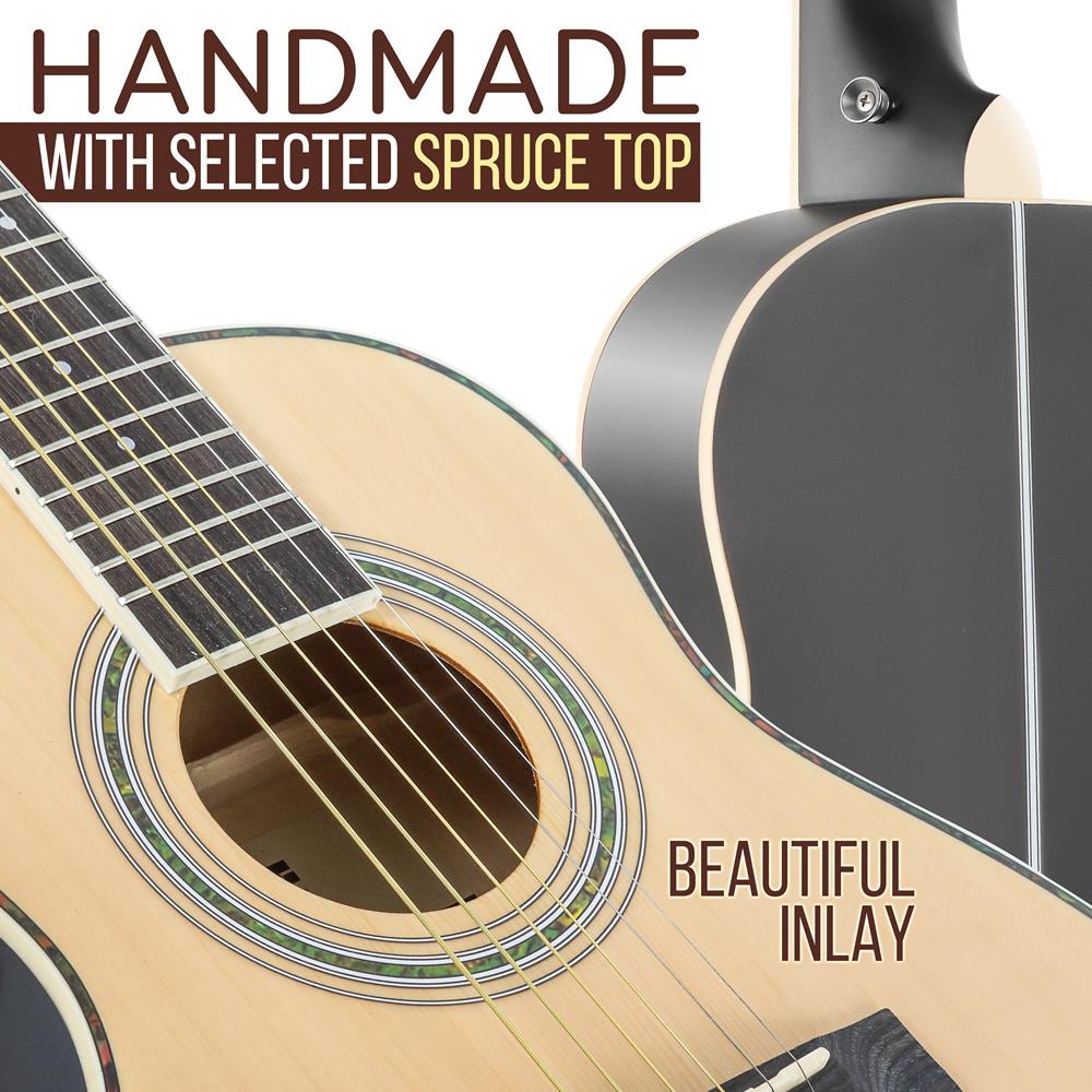 Professional Electric Acoustic Guitar Kit with Built-in Tuner & Case - Perfect for Beginners, Performances & Home Recording Studios