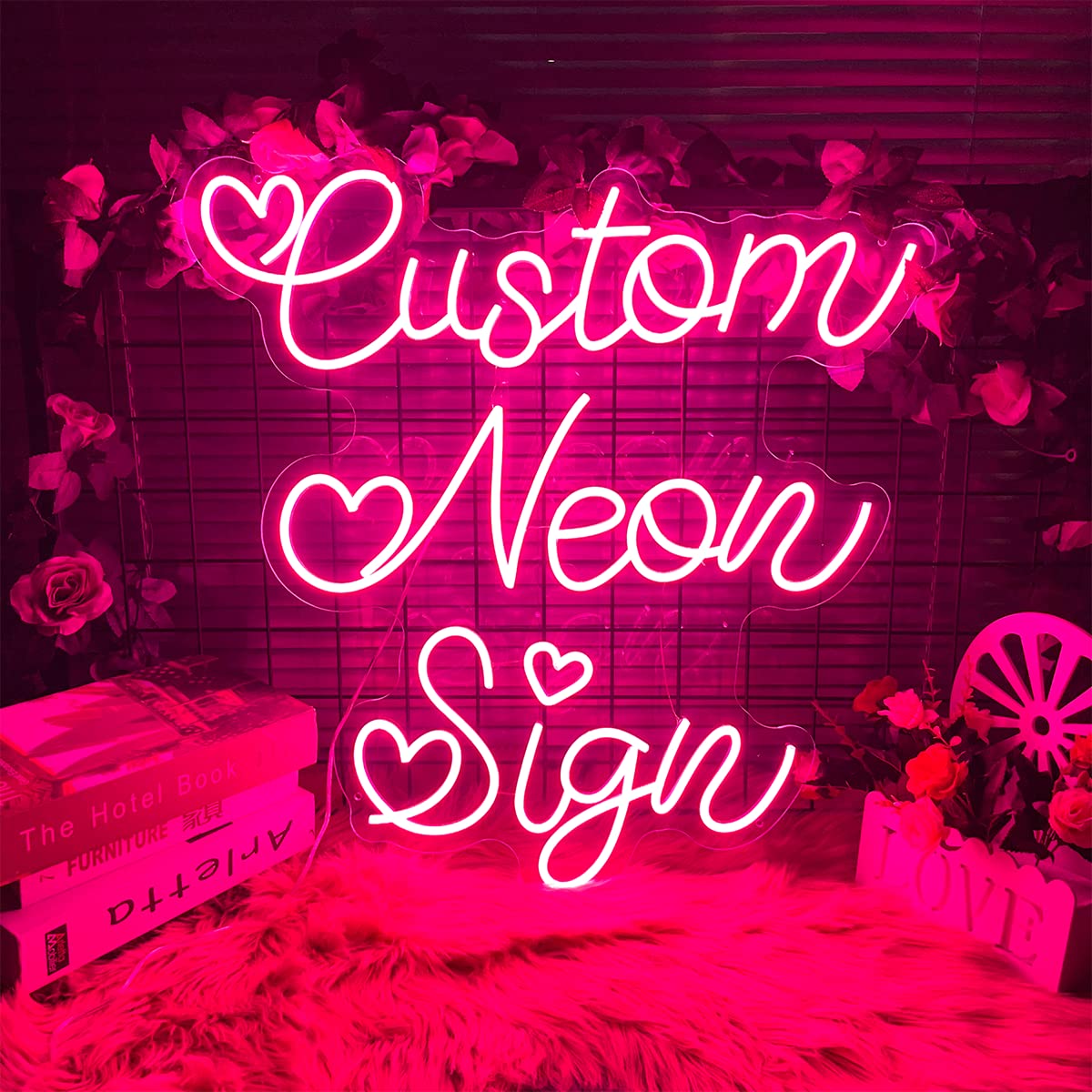 Custom LED Neon Sign for Wall Decor - Personalized Wedding, Bedroom & Birthday Gift - Dimmable Aesthetic Light for Home, Bar, Cafe & Party Decorations