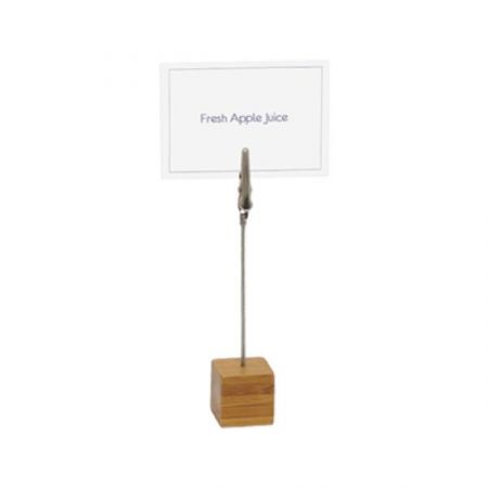 FOH Bamboo Menu Sign Clip - Set of 12, Eco-Friendly Restaurant Menu Holders for Cafes, Bars & Events - Perfect for Displaying Daily Specials and Promotions