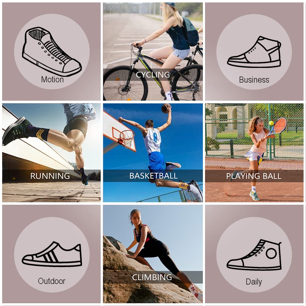 Elite Basketball Socks for Men & Women - Performance Running & Athletic Compression Socks with Cushion Support - Perfect for Sports, Workouts & Daily Active Wear