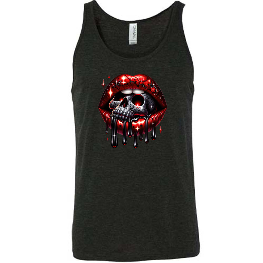 Kiss of Death Unisex T-Shirt - Gothic Horror Graphic Tee for Men & Women - Perfect for Halloween, Concerts, and Dark Fashion Lovers