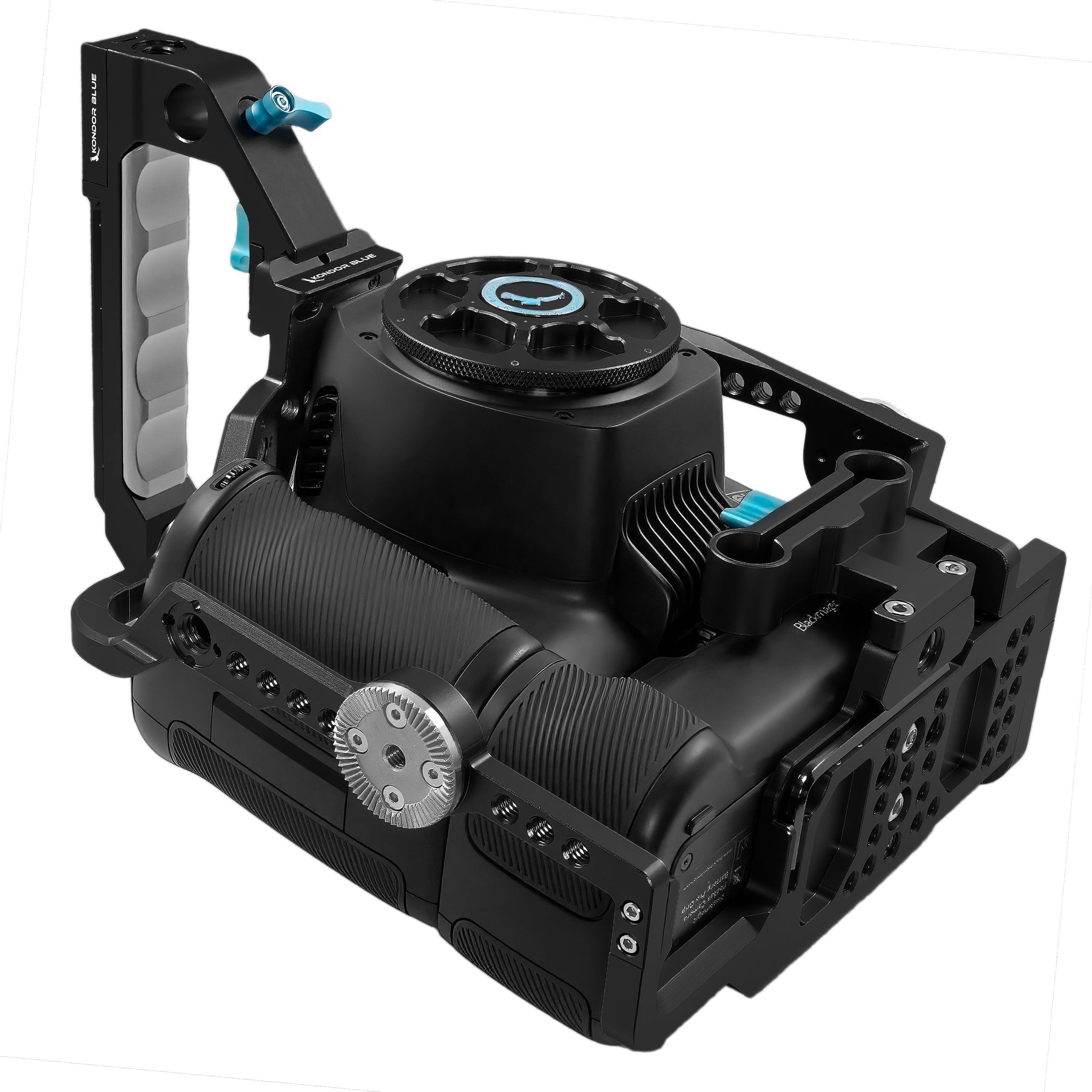 Kondor Blue BMPCC 6K Pro Battery Grip Cage with Top Handle (Raven Black) - Professional Camera Rig for Blackmagic Pocket Cinema 6K Pro | Perfect for Filmmaking, Vlogging & On-the-Go Shooting