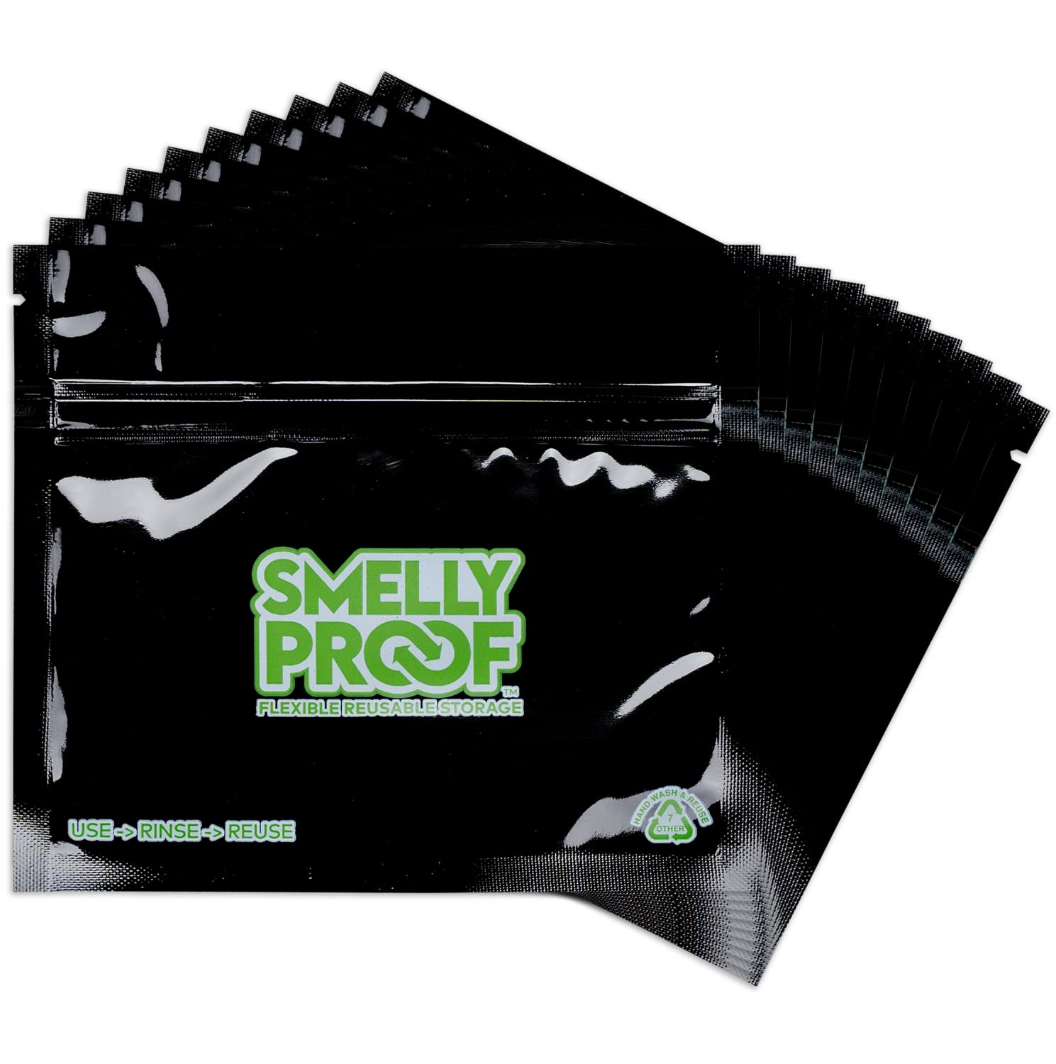 10-Pack 4-MIL Thick Heavy-Duty Smell Proof Reusable Storage Bags - USA Made, Non-Silicone, Freezer & Sandwich Safe (6