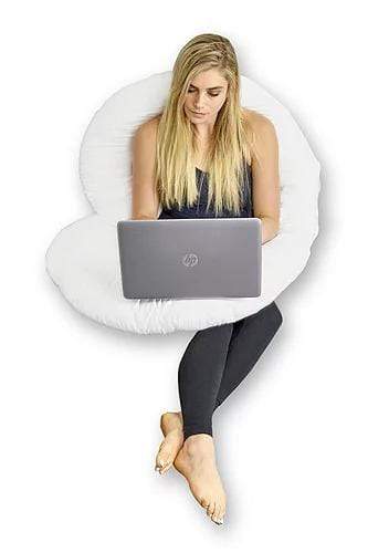 NUVU BABY Full Body Pregnancy Pillow C-Shaped for Maternity Support - Comfortable Sleeping Aid for Pregnant Women, Back Pain Relief, Side Sleeper Support - Perfect for Pregnancy, Nursing & Relaxation at Home