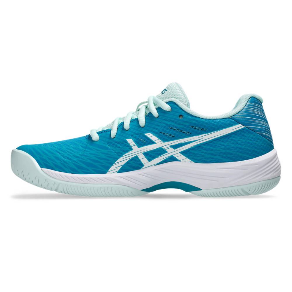 ASICS Gel Game 9 Women's Tennis Shoes - Lightweight Court Shoes for Women with Cushioning Support (Teal Blue/White) | Perfect for Competitive Tennis Matches & Casual Court Training