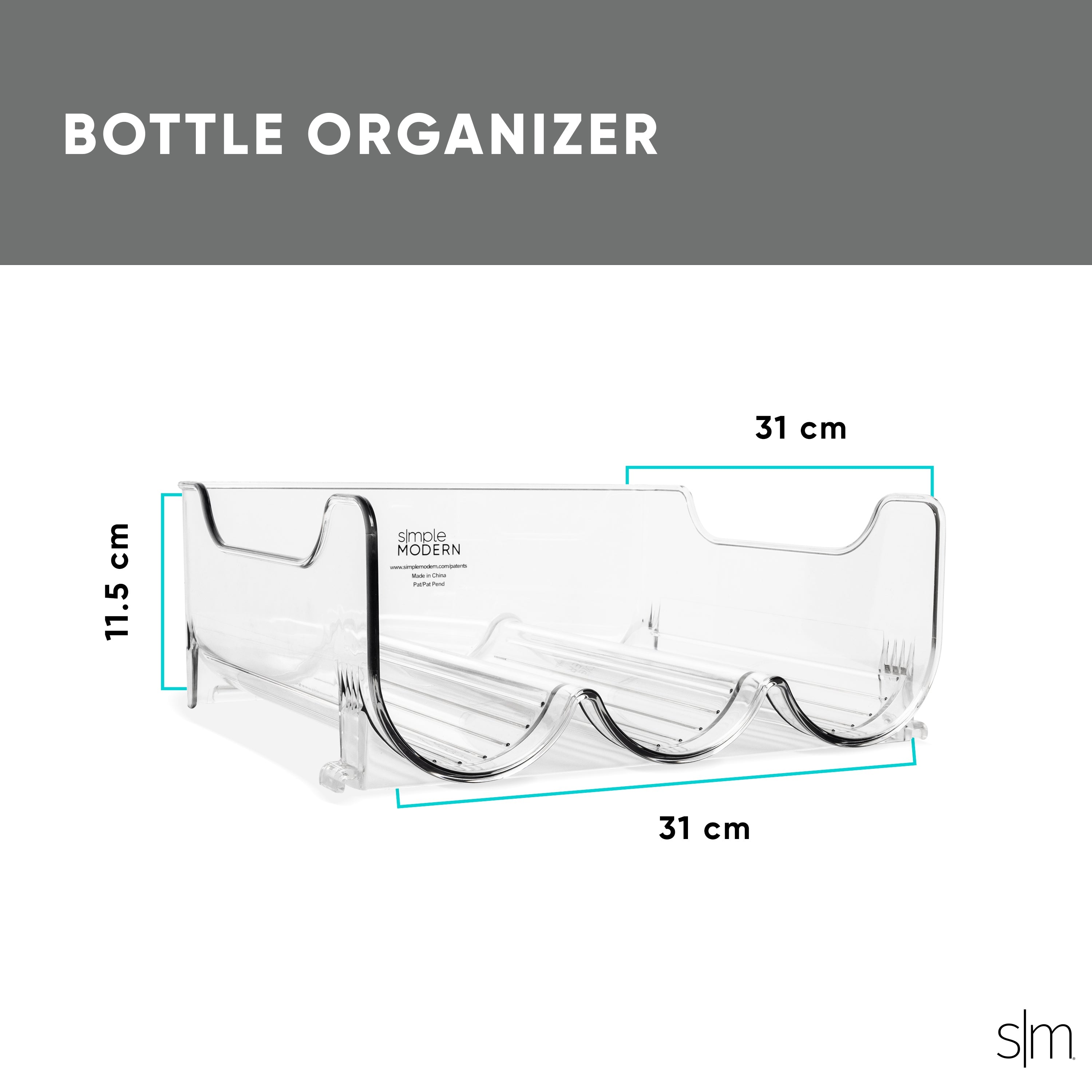 6-Slot Bottle Organizer Holder - Space Saving Storage for Kitchen, Bathroom & Pantry - Perfect for Spices, Essential Oils & Beauty Products (1 Pack)