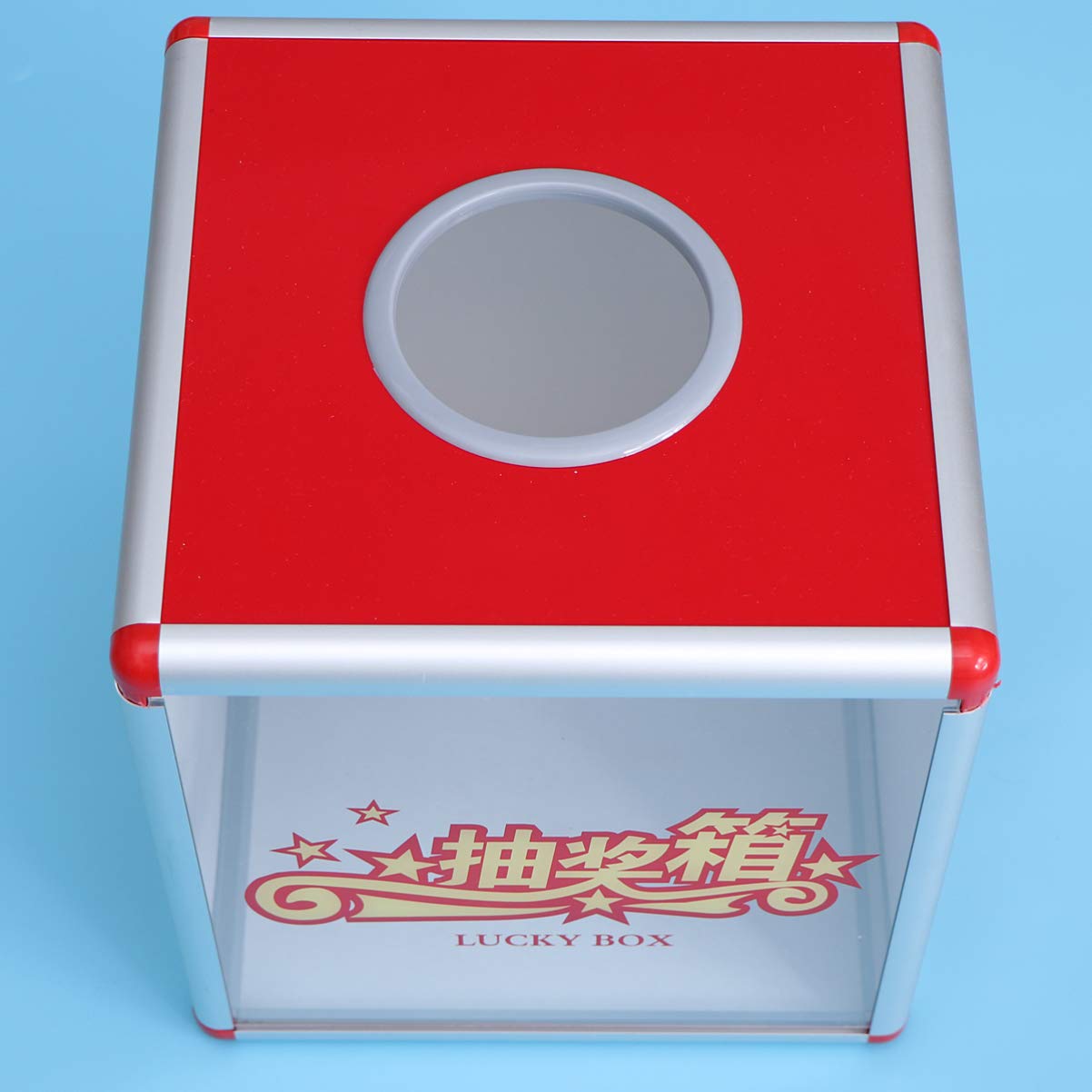 NUOBESTY Clear Plastic Ball Container Box for Raffle Tickets, Bingo Games & Storage - Durable Transparent Box for Events, Parties & Organization
