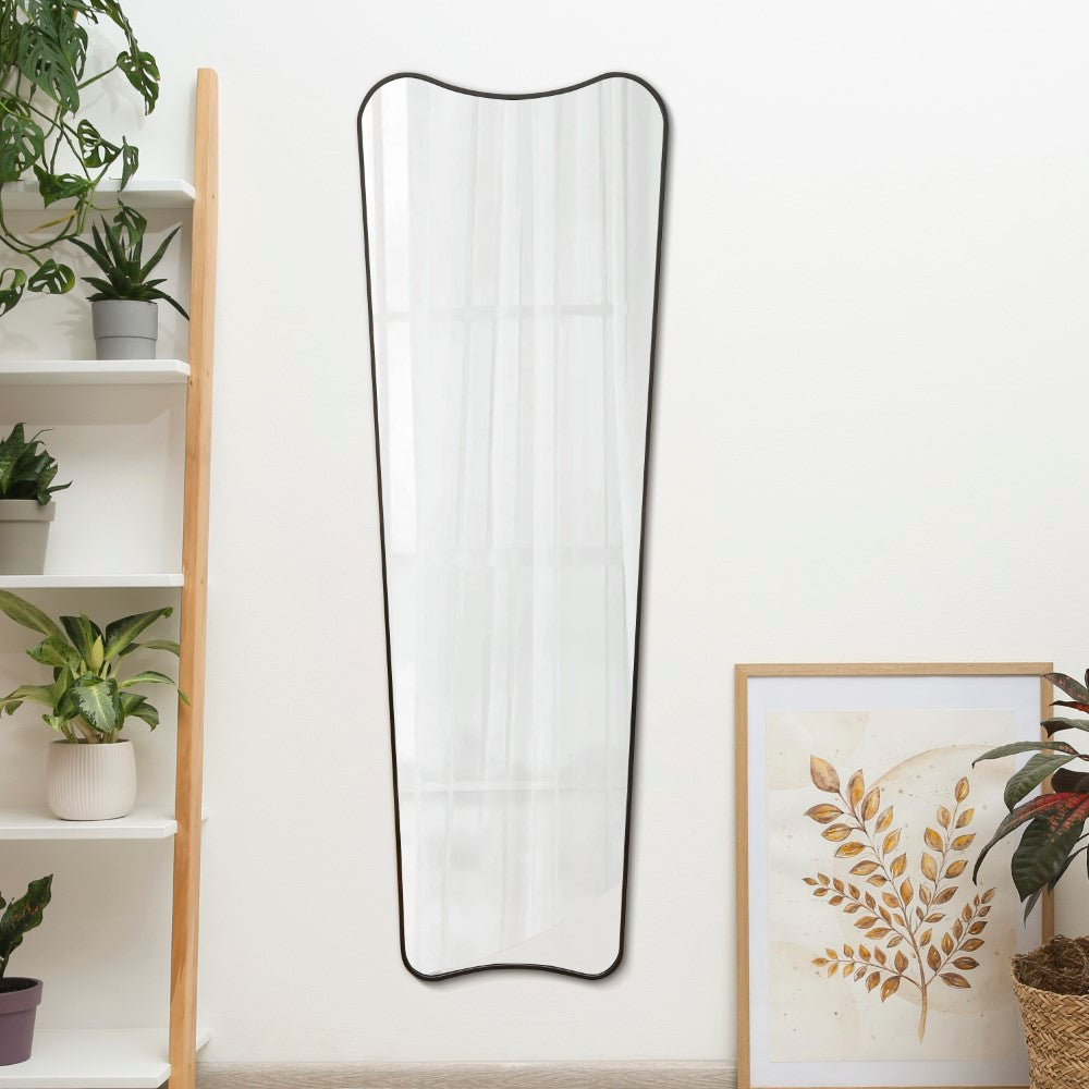 Alfie 20x59 Inch Large Rectangular Metal Framed Wall Mirror - Full Length Dressing Mirror for Bedroom, Bathroom & Entryway