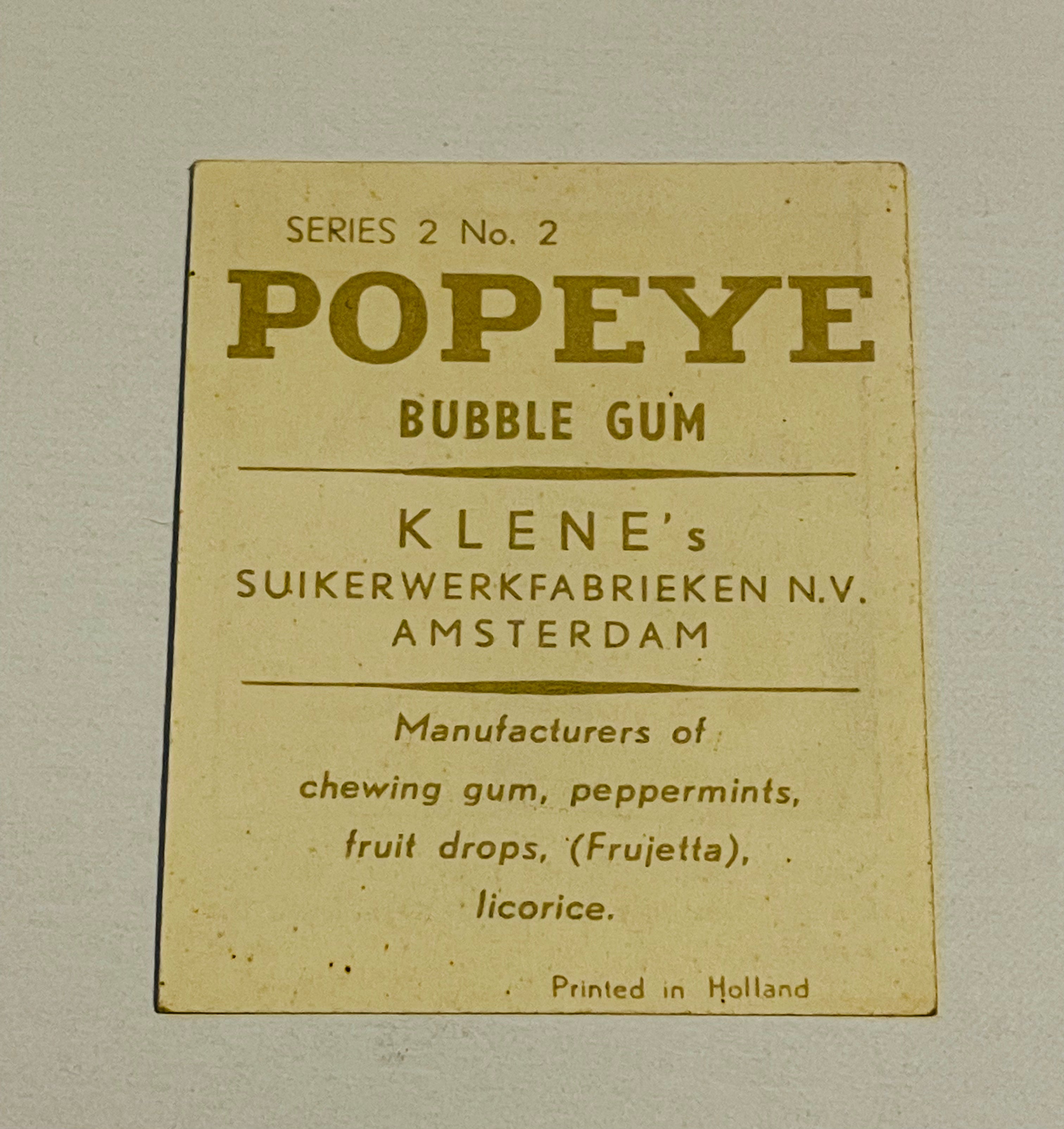 Vintage 1954 Popeye Collectible Trading Card - Rare & Authentic for Collectors, Display, and Nostalgic Gift Giving