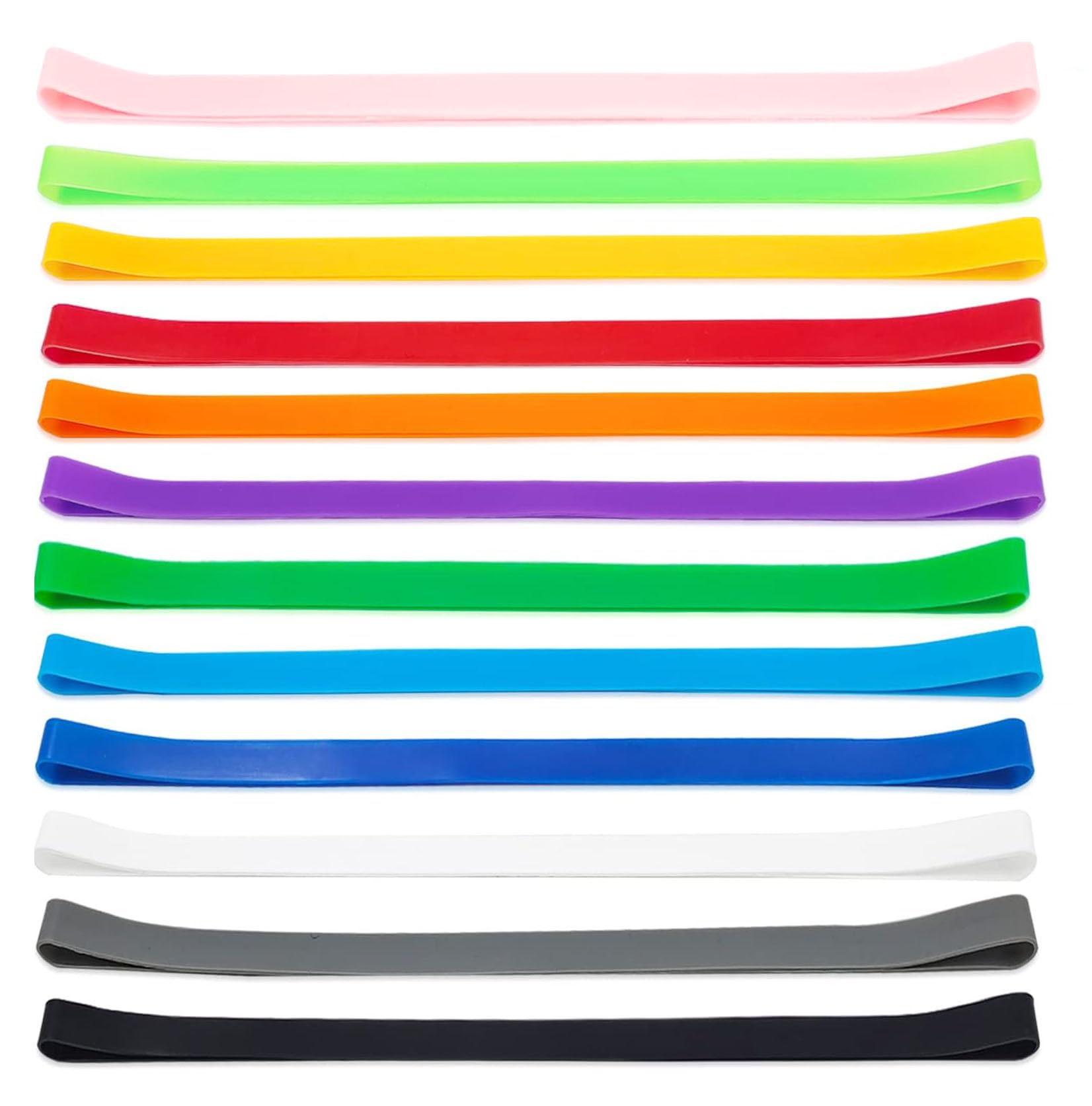 12 Pack Silicone Rubber Towel Bands - 12x0.4 Inch Stretchable Chair Bands for Beach, Pool & Cruise Chairs - Multi-Color Towel Clips for Securing Towels on Outdoor Furniture (12 Vibrant Colors) - Perfect for Beach Days, Poolside Lounging & Cruise Vacations