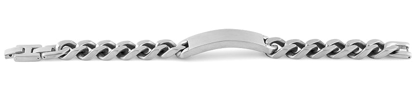 Stainless Steel ID Reptile Curb Link Bracelet for Men & Women - Adjustable Fashion Jewelry for Everyday Wear, Gifts & Special Occasions