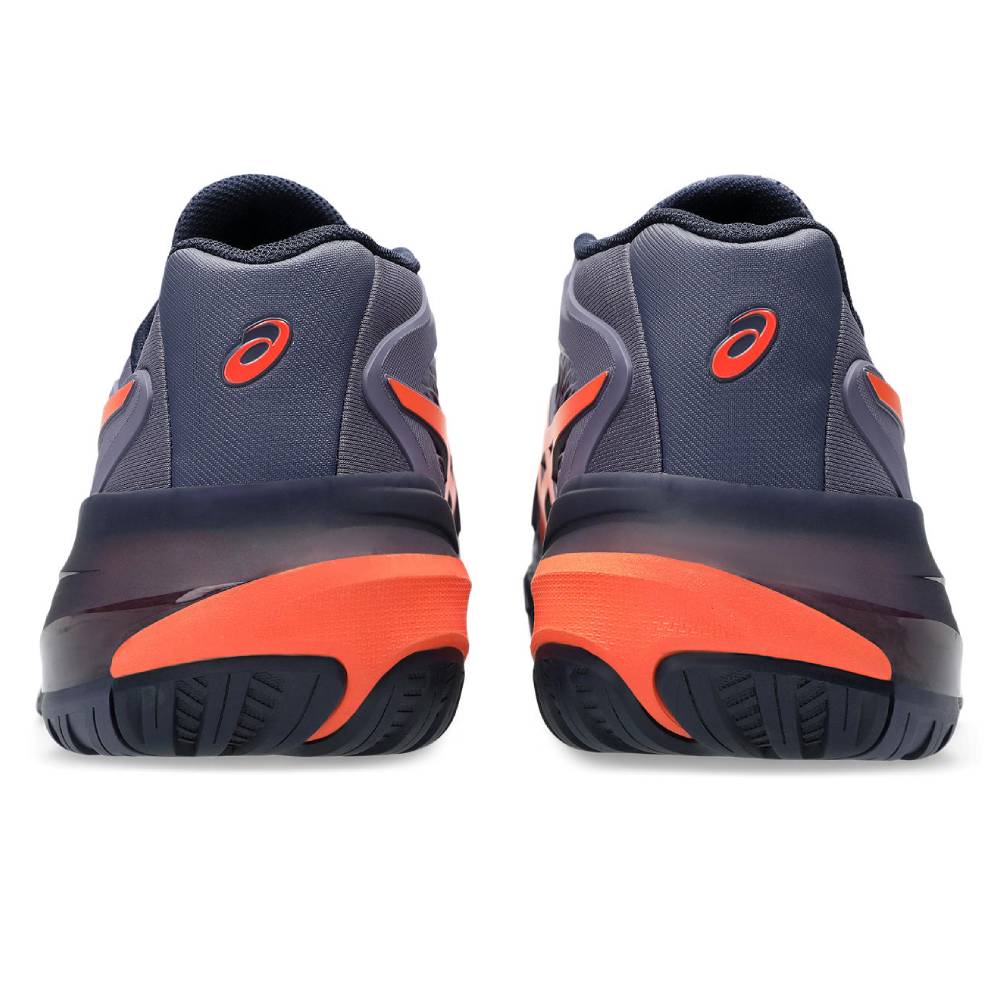 ASICS Gel Resolution X Wide Men's Tennis Shoes - Grey Purple/Nova Orange - High-Performance Court Shoes for Competitive Play & Training