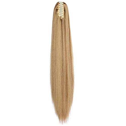 Clip-in Ponytail Hair Extension with Claw Clip - Natural Looking Hairpiece for Instant Volume & Length - Perfect for Parties, Weddings & Everyday Styling