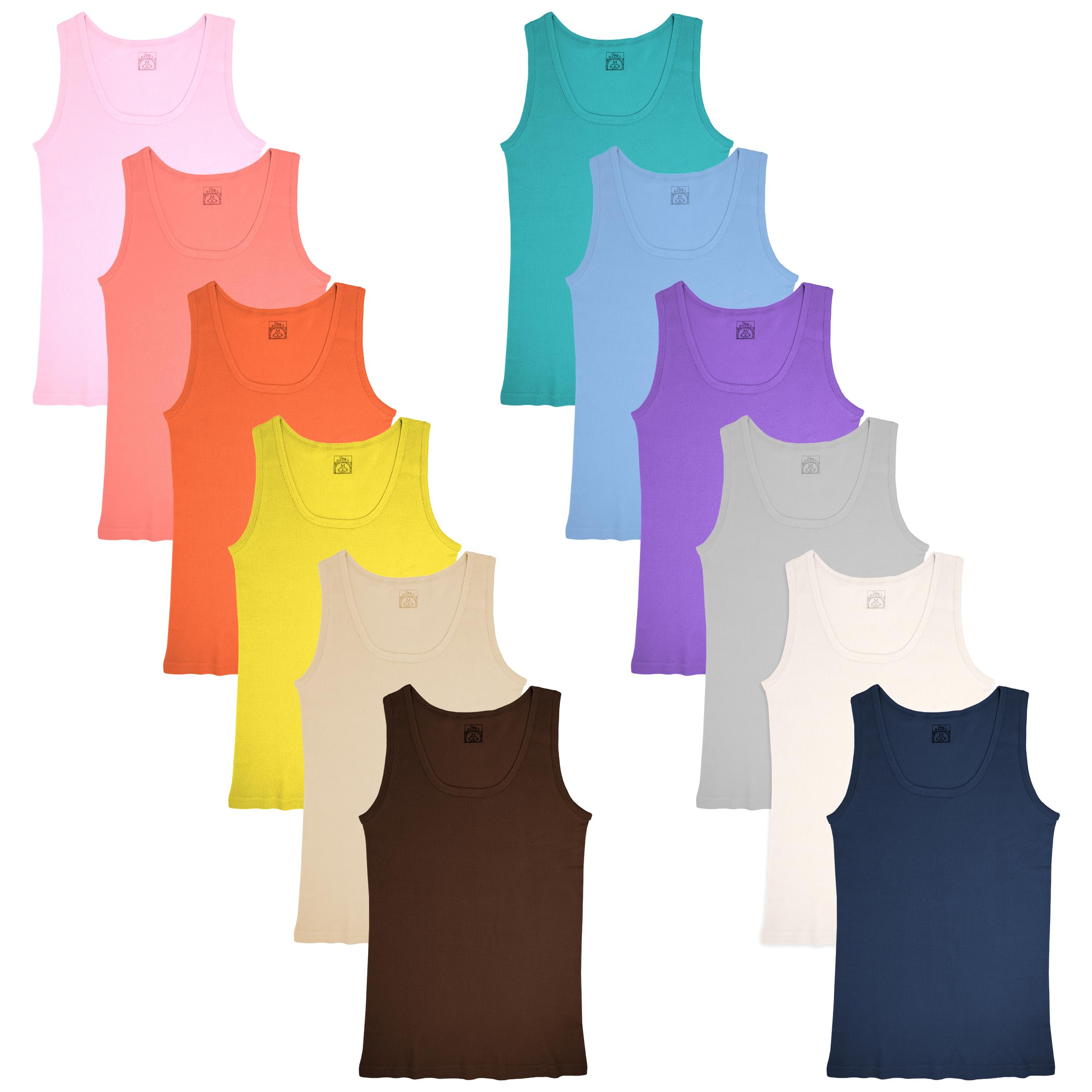 Women's Sexy Basics Cotton Flex Tank Tops - Soft Comfortable Multi-Pack for Summer, Workout & Casual Wear