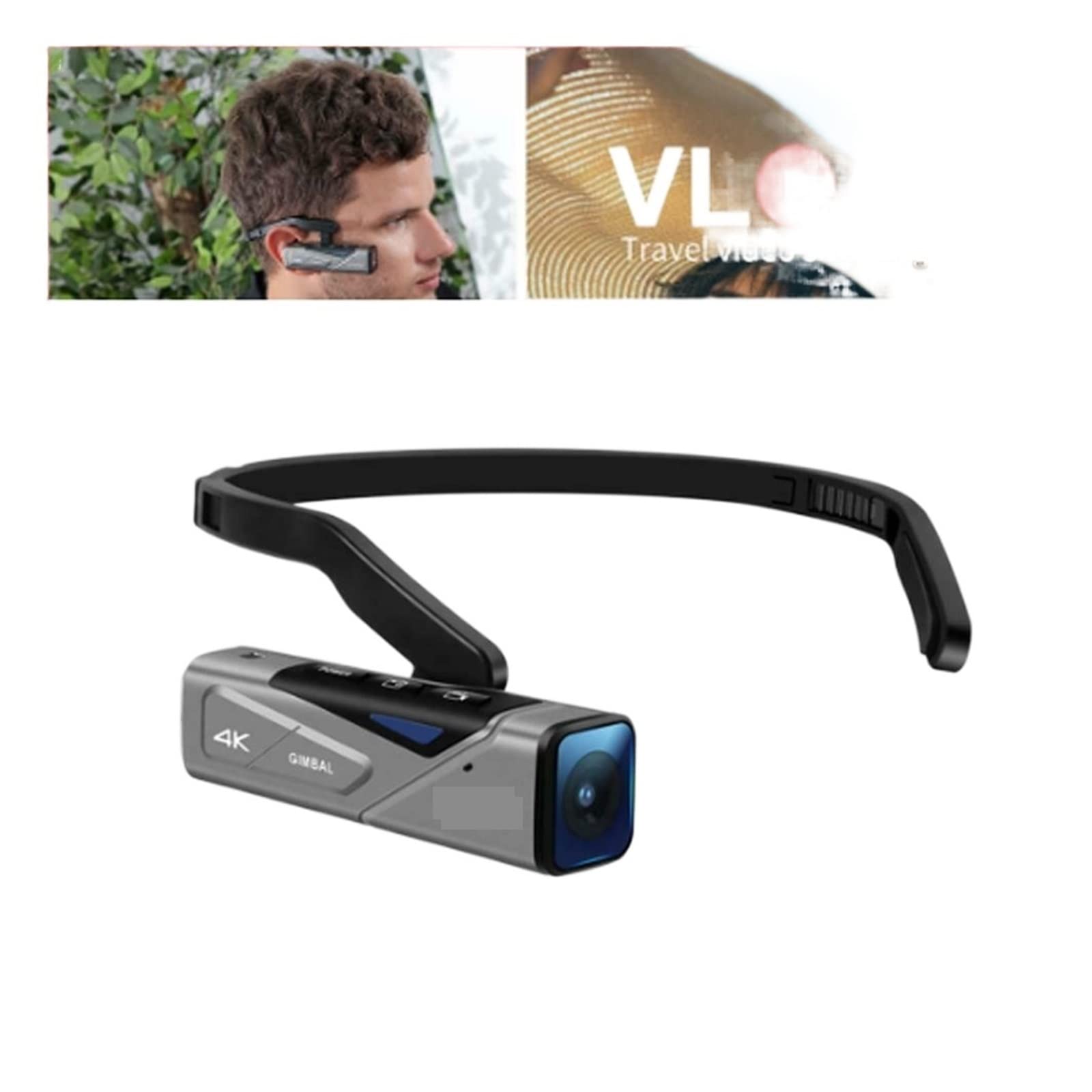 AUBEST 4K Mini Digital Video Camera - Wearable Head Mounted Camcorder for Vlogging, YouTube & Action Shots (EP7 with Remote Control) - Perfect for Travel, Sports & Outdoor Adventures