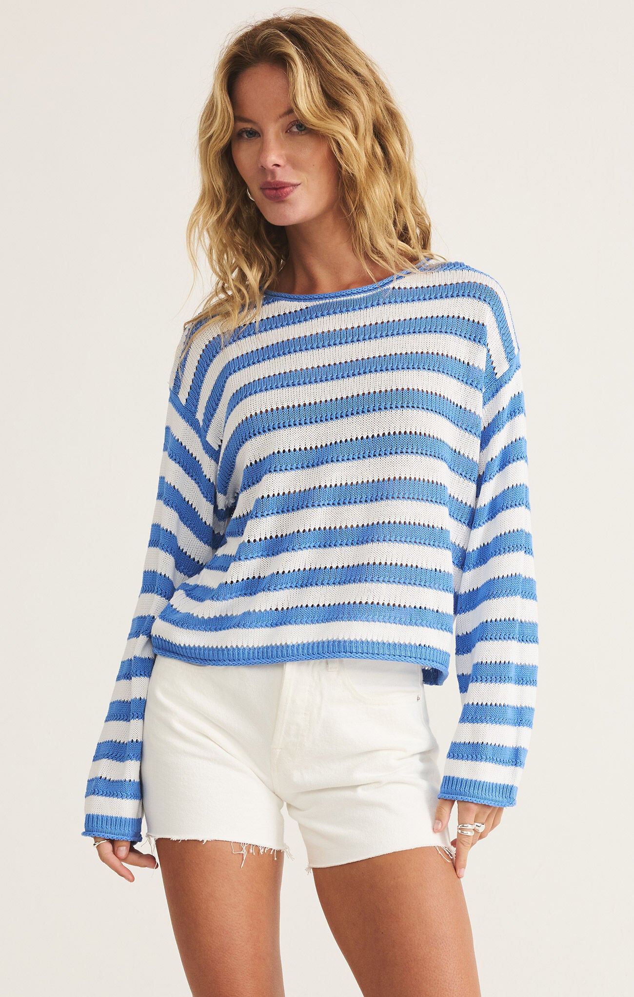 Prado Stripe Sweater for Women - Soft Knit Pullover with Classic Stripes | Perfect for Fall & Winter Layering, Office Wear & Casual Outfits