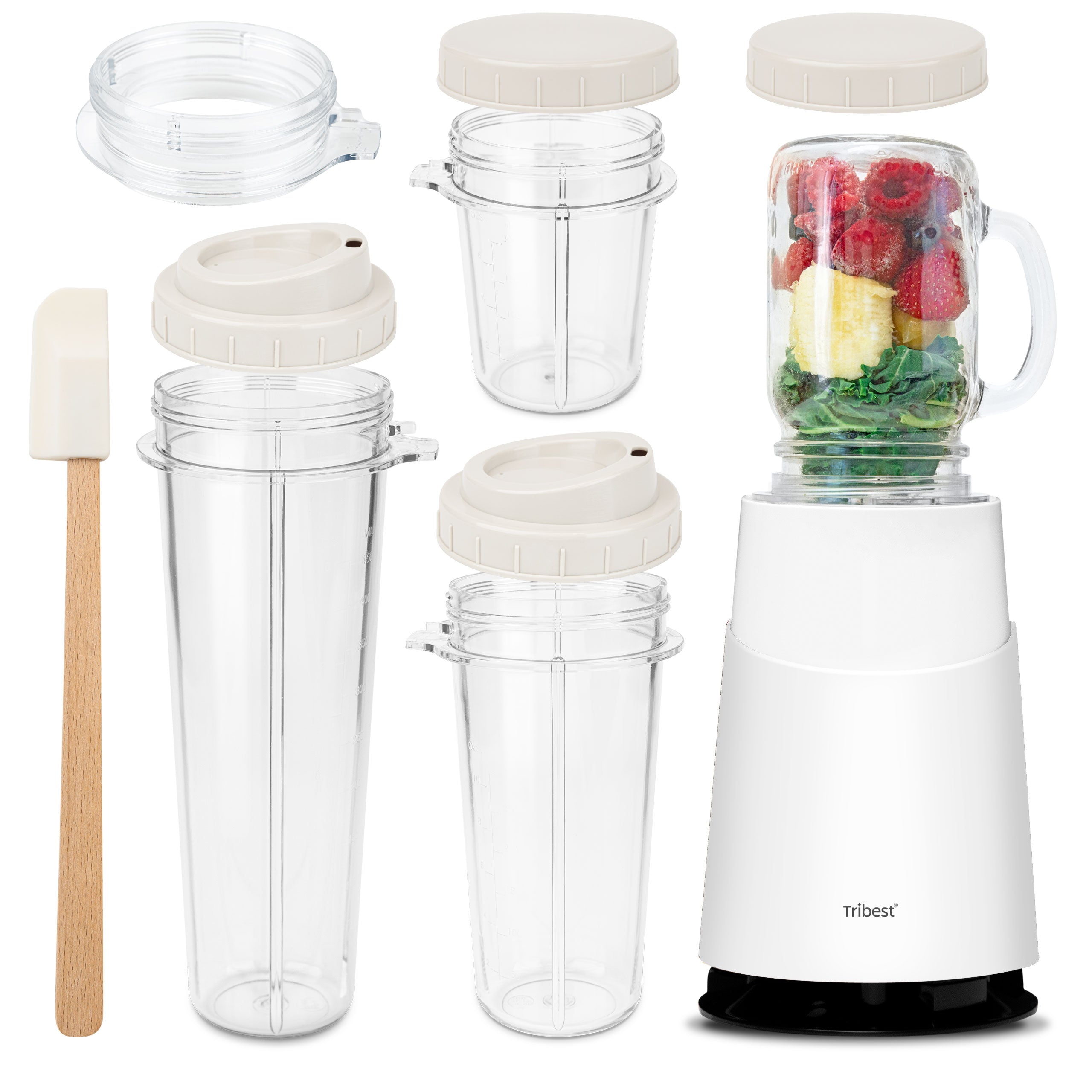 Personal Blender II® - 12 Piece Set with Mason Jar for Smoothies, Shakes & Meal Prep | Portable Blender for Home, Office & Travel | BPA-Free & Easy to Clean