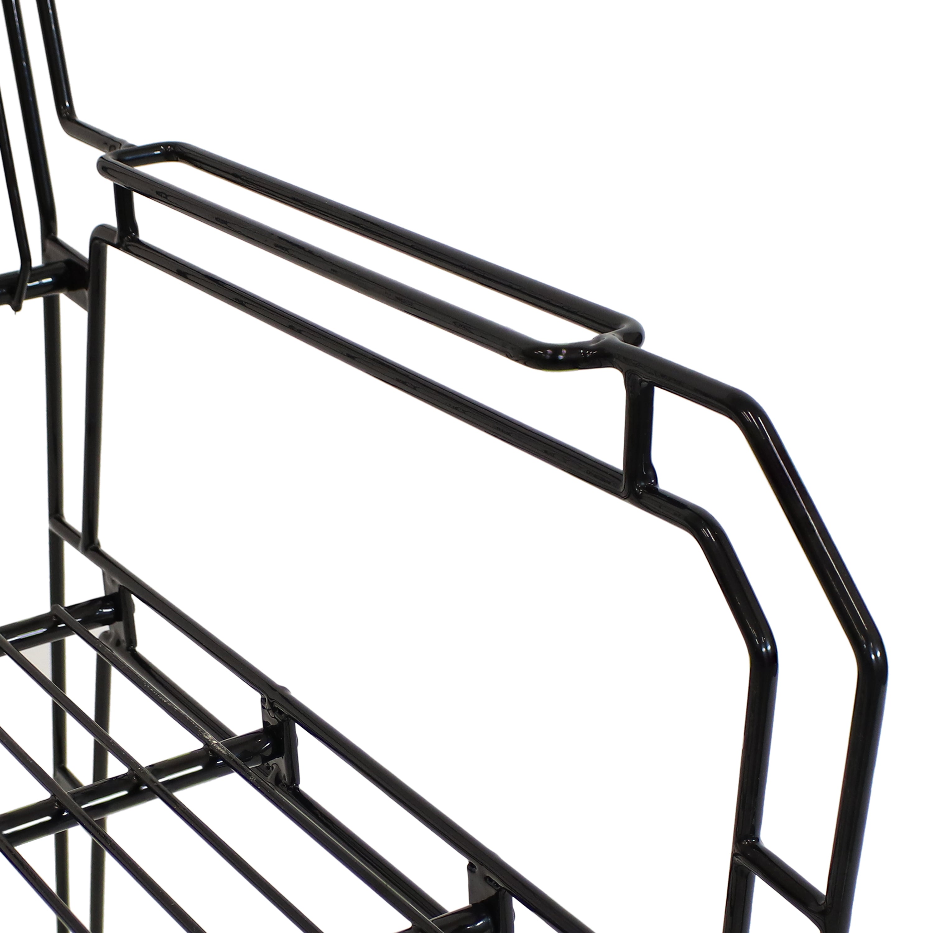 Modern Black Metal Patio Bench for 2 Persons - Outdoor Garden, Porch & Backyard Seating - Sunnydaze Durable Weather-Resistant Furniture