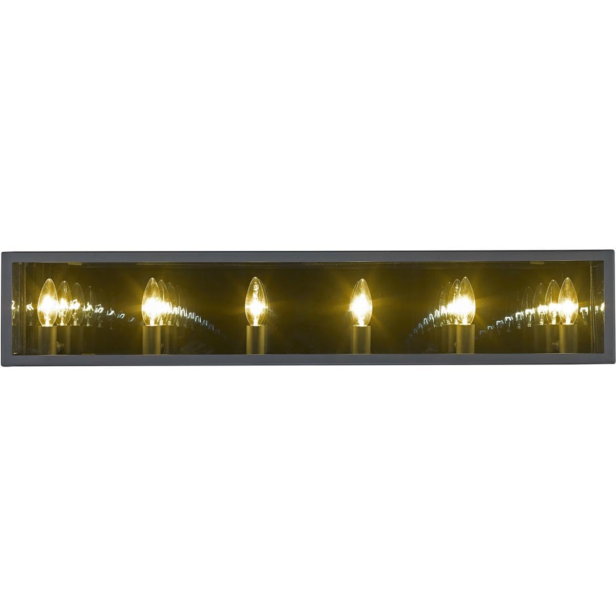 Z-Lite 6 Light Vanity Bathroom Light Fixture 802-6V-MC, Charcoal Finish - Perfect for Modern Bathroom, Powder Room & Dressing Area Lighting