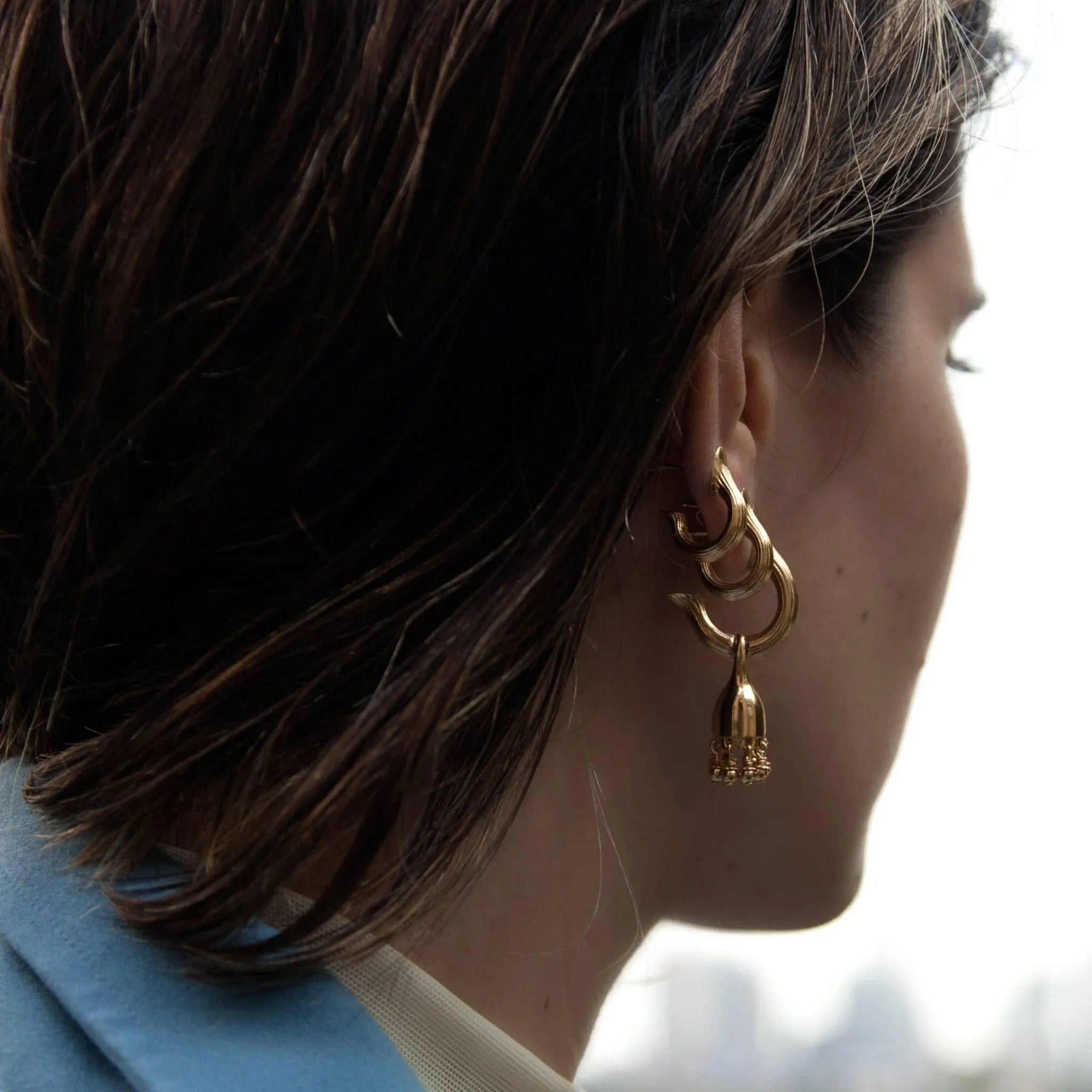 Small Teja Hoop Earrings - 14K Gold Plated Minimalist Dainty Hoops for Women - Perfect for Everyday Wear, Office & Date Night