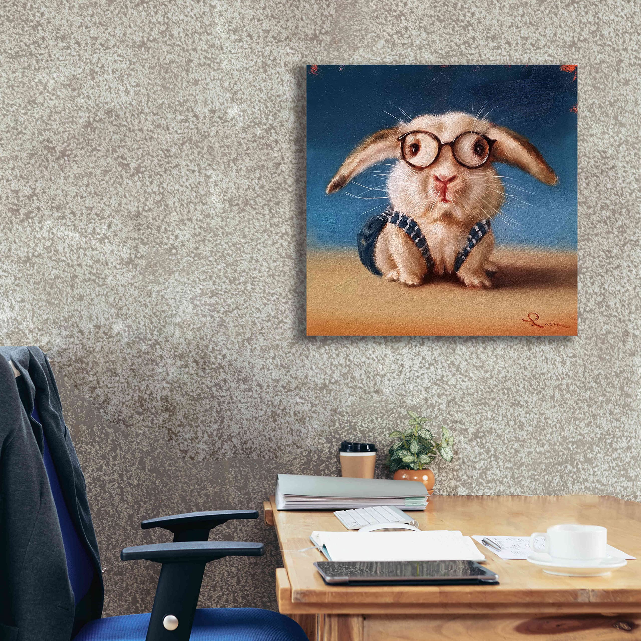 Lucia Heffernan 'Back to School' Graffiti Canvas Wall Art - 26x26 Inches Modern Home Decor for Living Room, Bedroom & Office