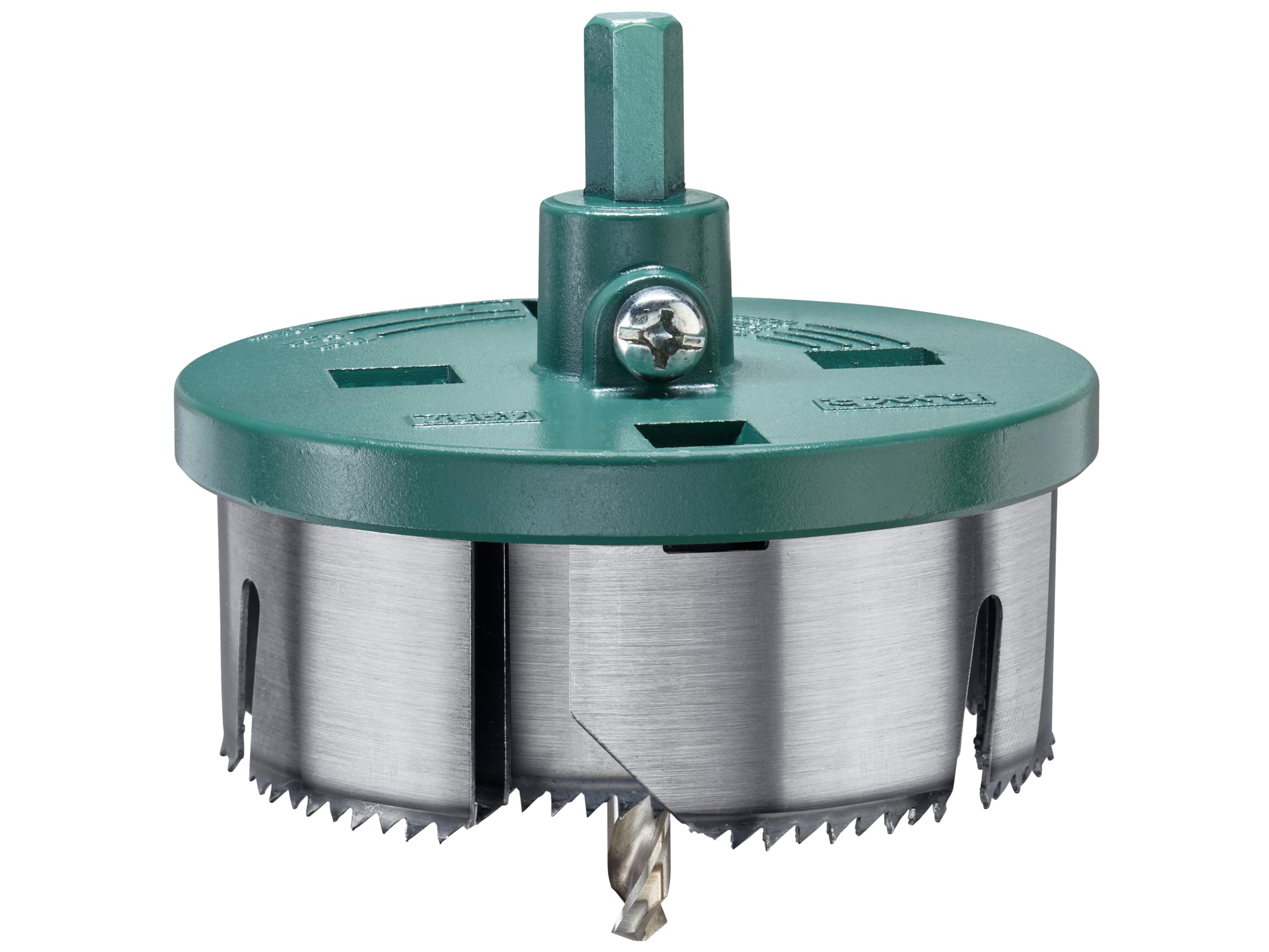 498720 AKKU-TOP Multi-Rim Hole Saw Kit - 7 Piece Set with Cordless Screwdriver Compatibility, 13mm Drill Chuck, Silver Finish (46-94mm Diameter) - Perfect for DIY Home Improvement, Woodworking & Metal Cutting Projects