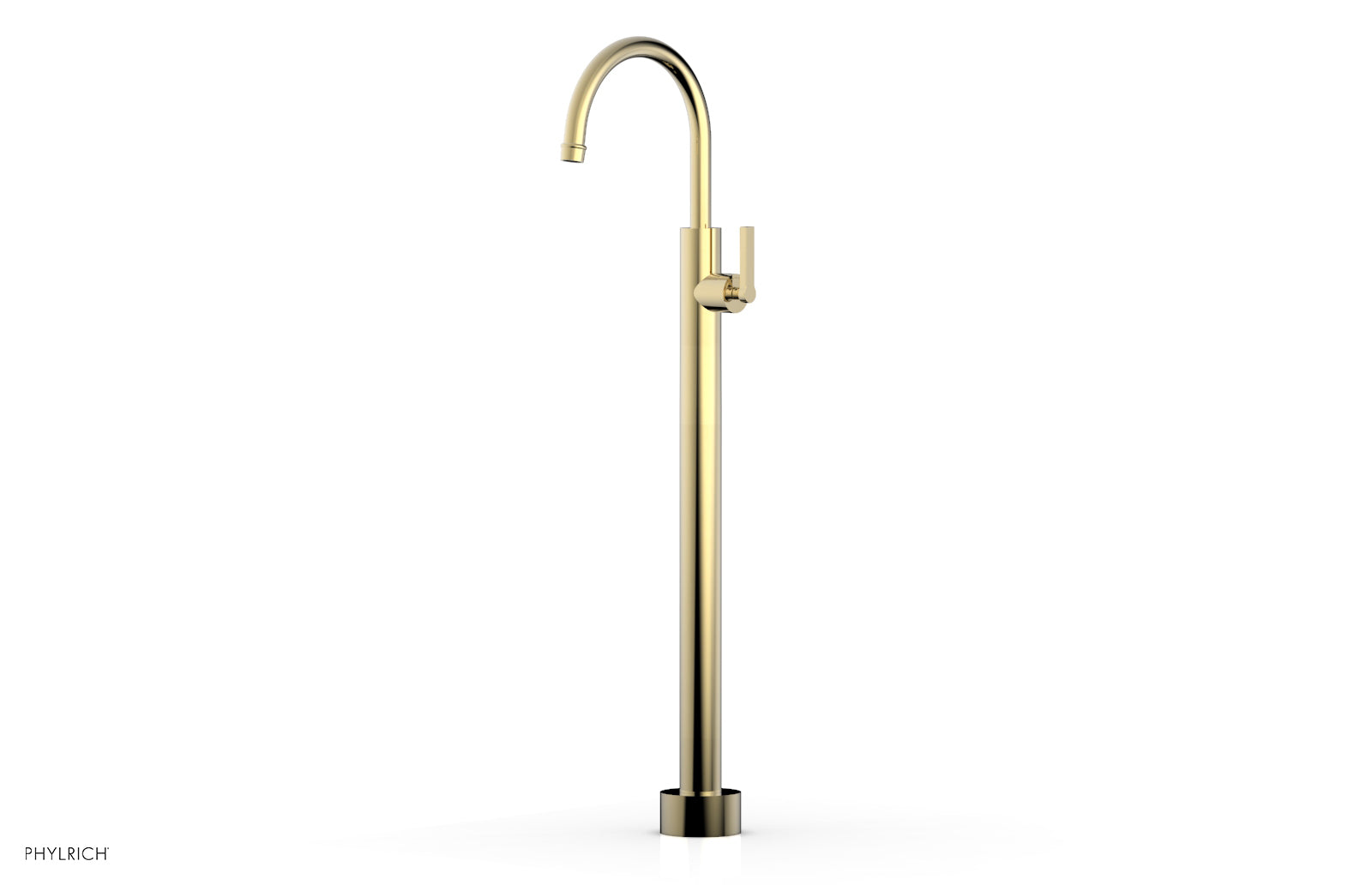 HEX MODERN Tall Floor Mount Tub Filler with Lever Handle 501 47 02 - Premium Bathroom Faucet for Modern Luxury Showers and Bathtubs