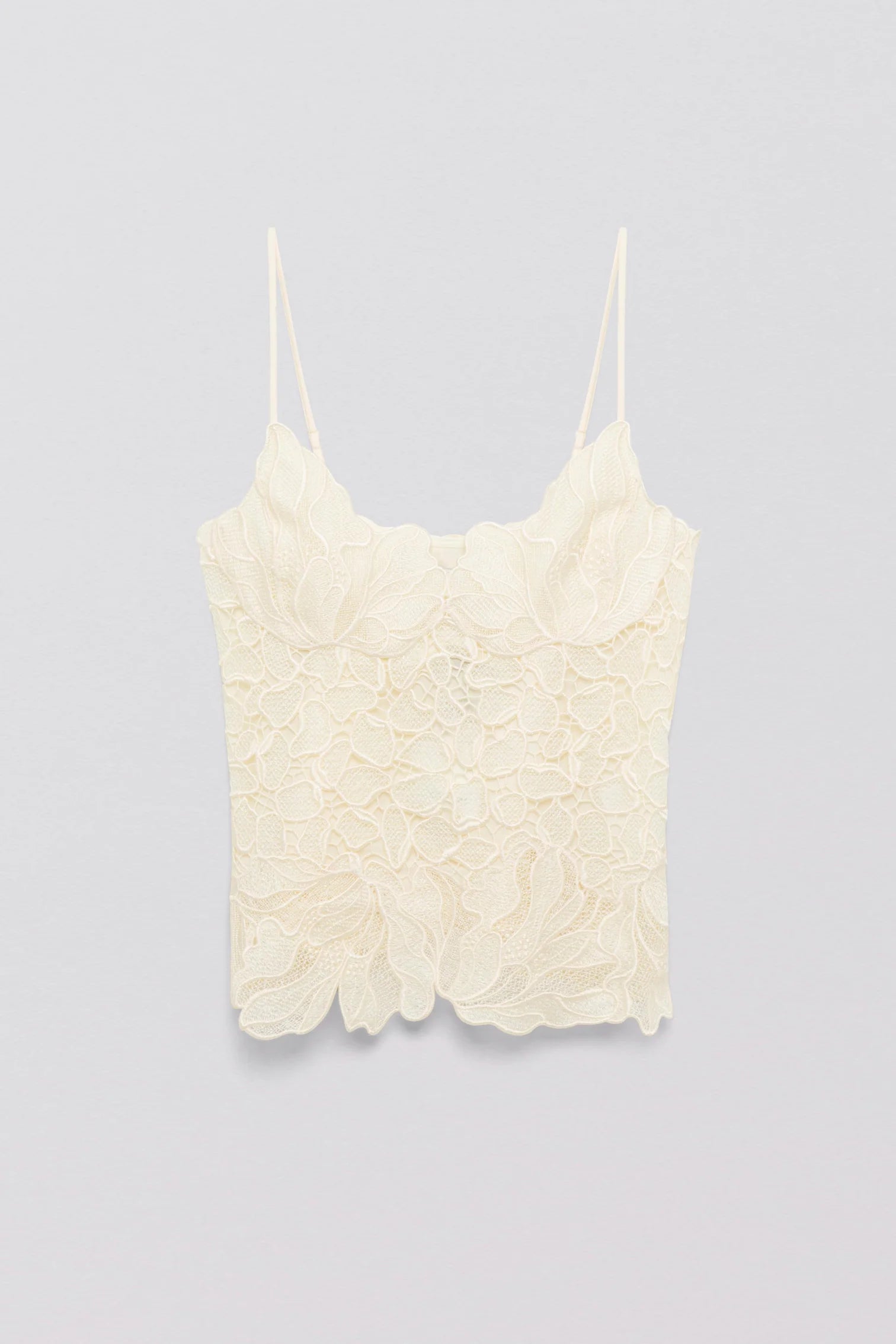 Eliana Cami Ivory Lace Trim Sleeveless Top - Elegant Women's Blouse for Casual Wear, Date Night & Special Occasions