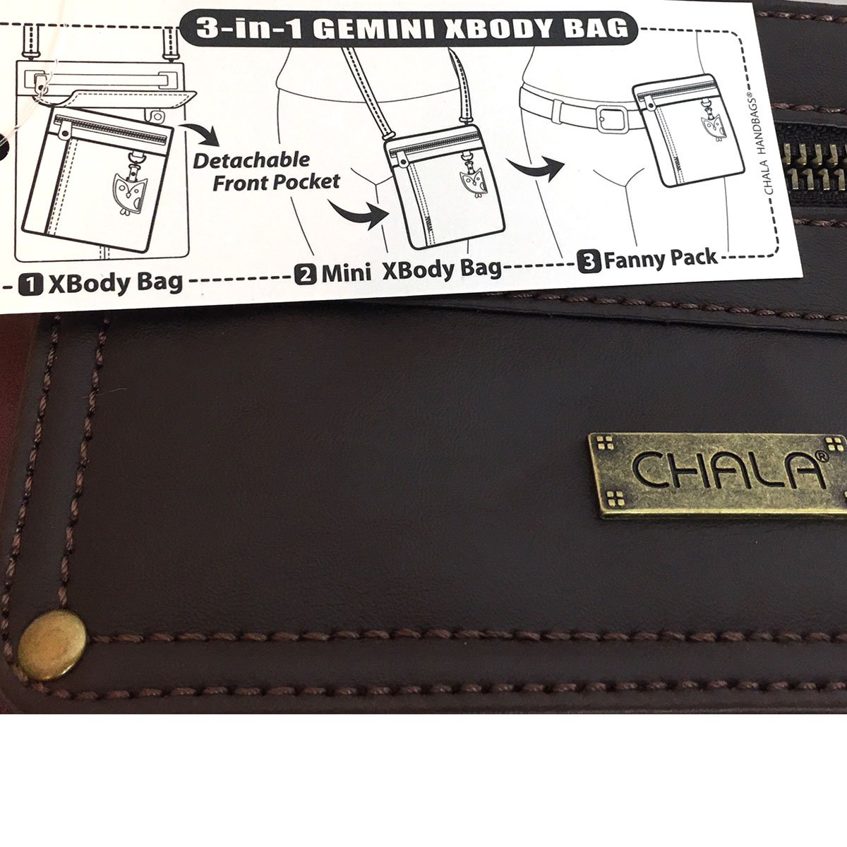 CHALA GEMINI Crossbody Bag - Durable Canvas Messenger Purse for Women & Men - Perfect for Travel, Work, and Everyday Use