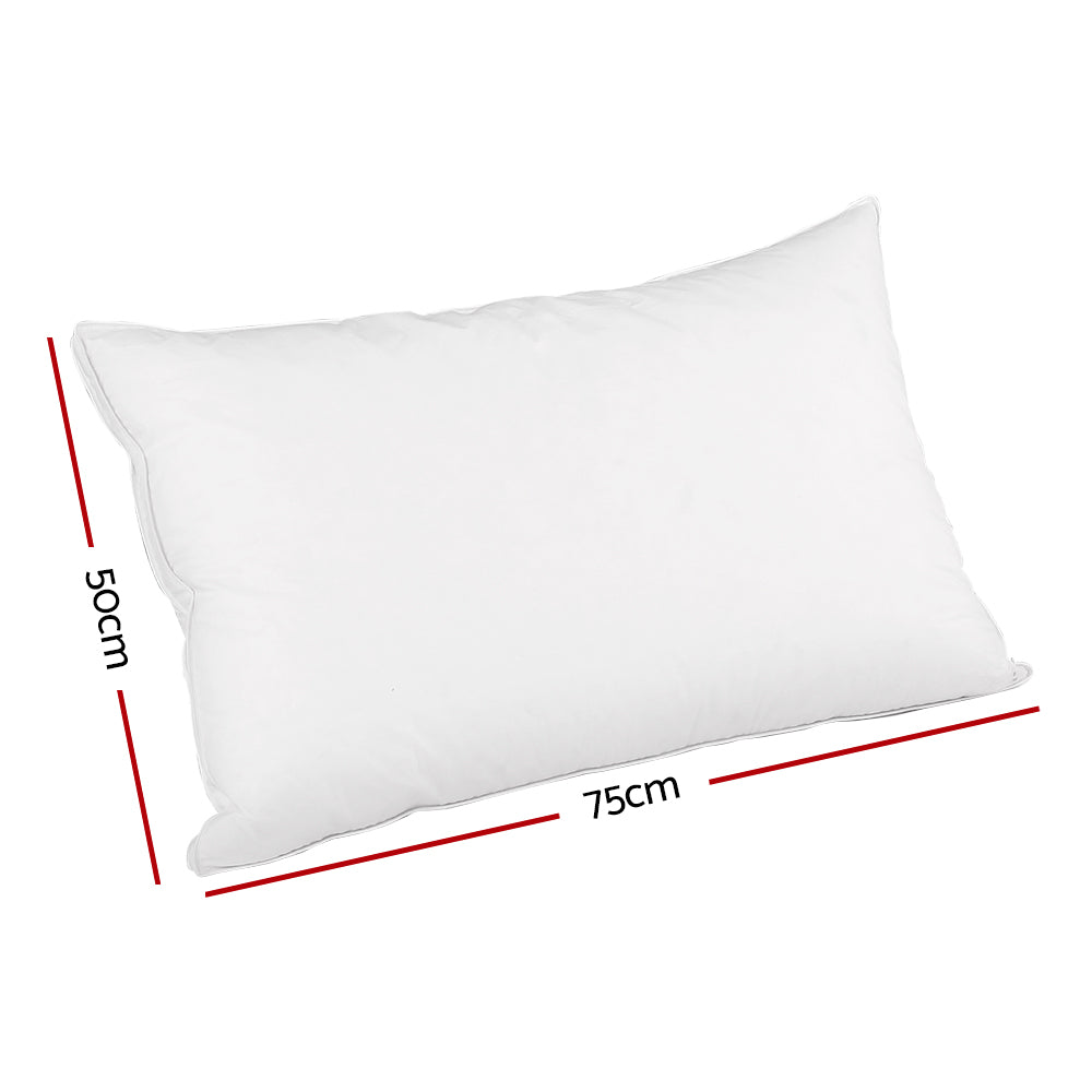 Premium Duck Feather Down Pillow Set of 2 - Ultra Soft Hypoallergenic Bed Pillows for Side, Back & Stomach Sleepers - Perfect for Home, Hotel & Travel Use