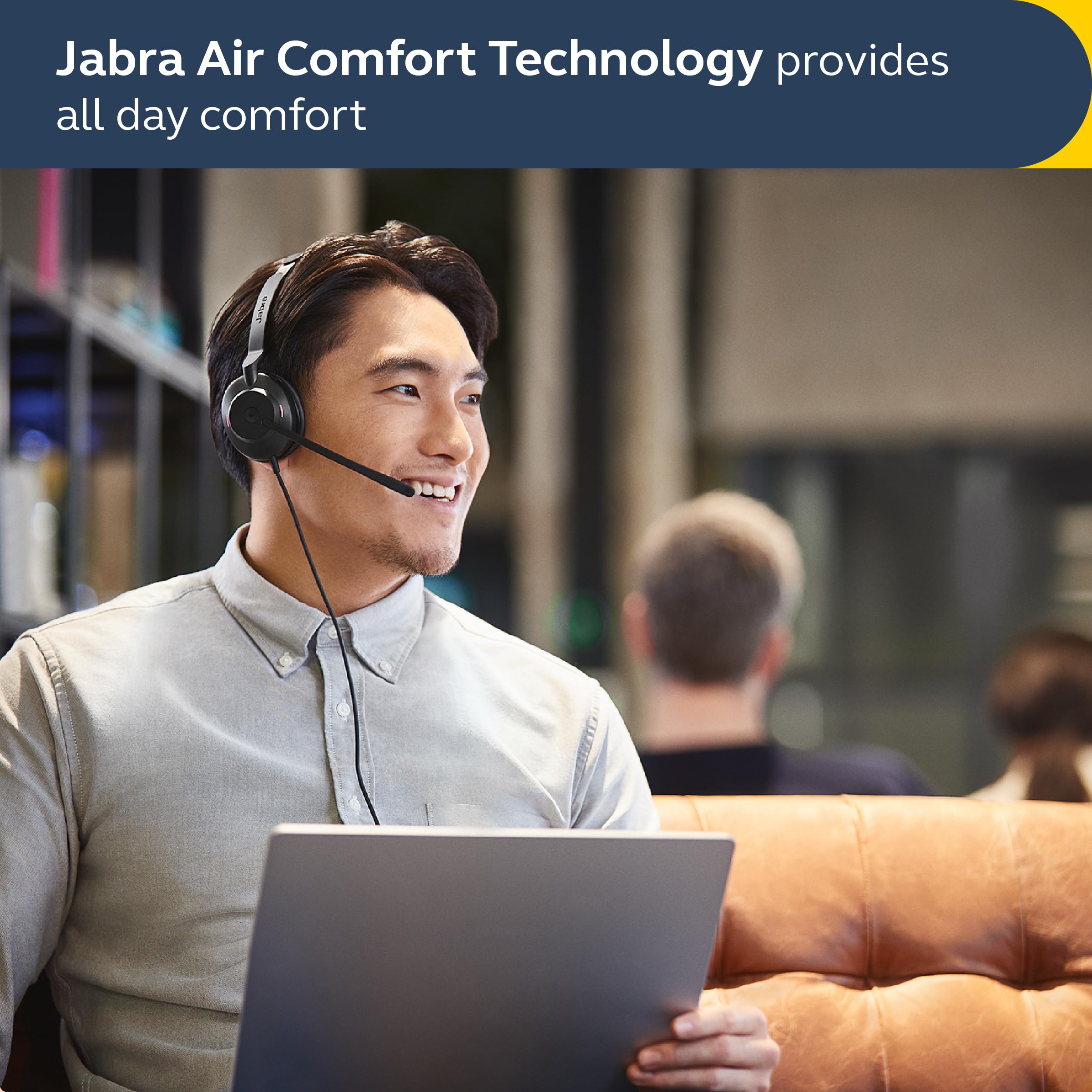 Jabra Evolve2 30 SE Wired Mono Noise Cancelling Headset with 2-Microphone Call Technology | USB-C Cable | MS Teams Certified | Compatible with Zoom, Skype & All Platforms (Black) - Perfect for Remote Work, Call Centers & Office Professionals