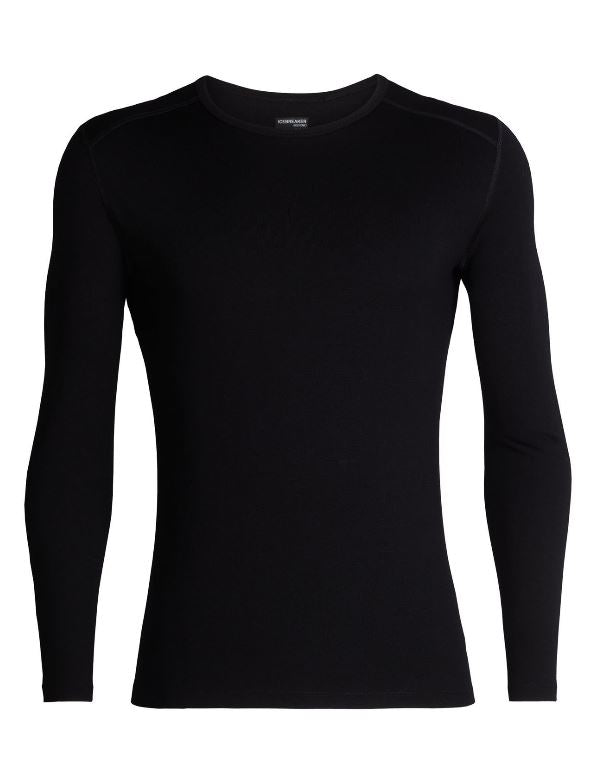 Icebreaker 260 Tech LS Crew Men's Merino Wool Base Layer - Warm & Breathable for Hiking, Skiing & Outdoor Activities
