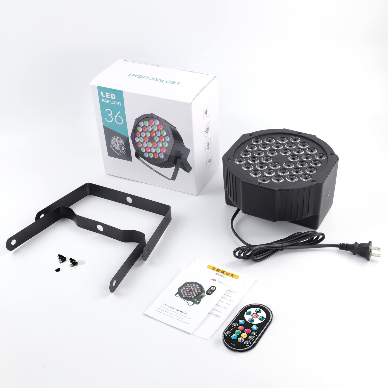 **36 LED Par Lights RGB DJ Stage Lighting with 7 Modes, Sound Activation & DMX Control - Perfect for Birthday Parties, Weddings, Christmas & Events (8-Pack)**