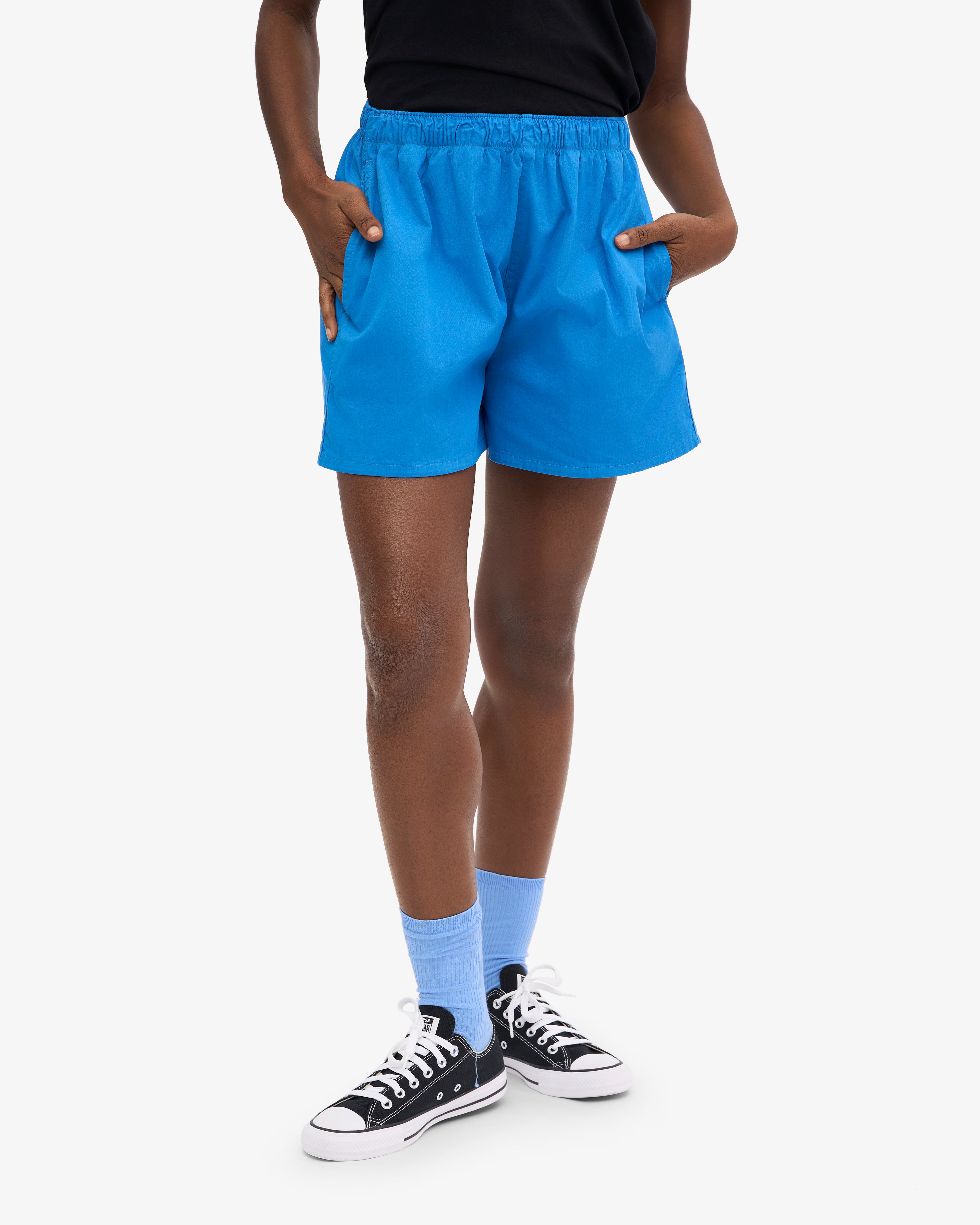 Organic Cotton Women's Twill Shorts - Pacific Blue | Comfortable & Breathable for Summer, Travel & Casual Wear