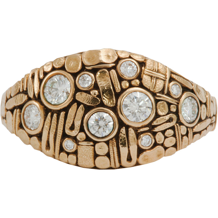 Alex Sepkus Curious Characters Dome Ring R 146RD - Unique Handcrafted Sterling Silver Statement Ring for Women, Perfect for Parties, Weddings & Special Occasions