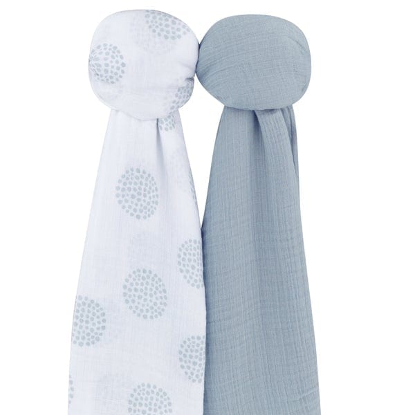 Ely's&Co. 100% Cotton Muslin Swaddle Blankets for Babies (2 Pack) - Soft & Breathable for Newborn Swaddling, Nursing Cover, Stroller Blanket