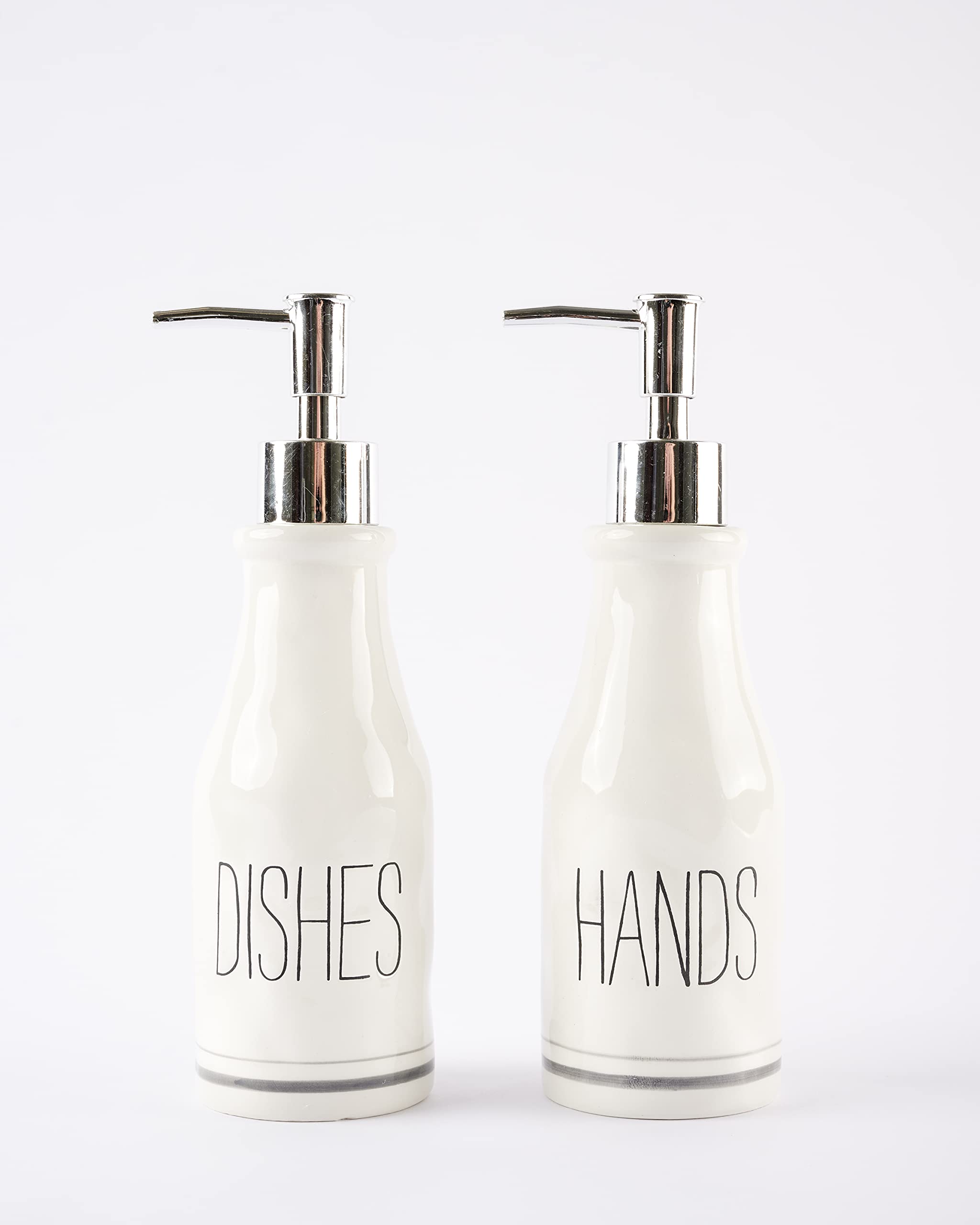 Farmhouse Style Boxed Hand Soap and Dish Soap Pump Set - Rustic Decor for Kitchen, Bathroom & Farmhouse Sink Area