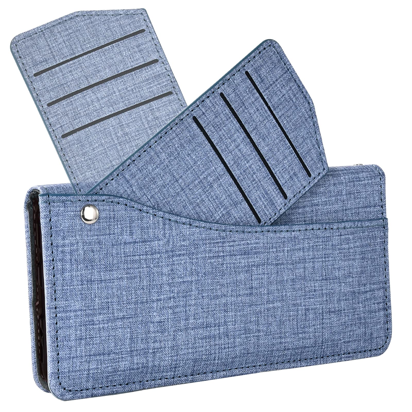 Moto G Power 2020 Wallet Case with Screen Protector - Blue Leather Phone Cover for Men & Women | Perfect for Work & Travel