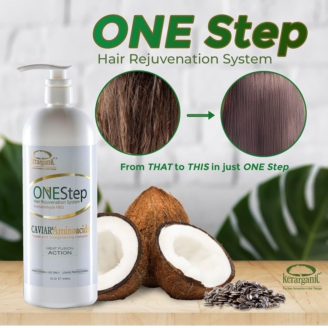 ONEStep Hair Rejuvenation System (32oz/ 946ml) - Natural Hair Growth Treatment with Fruit, Seed & Root Extracts | Revitalizes Thinning Hair for Men & Women | Daily Hair Care Solution for Stronger, Healthier Locks
