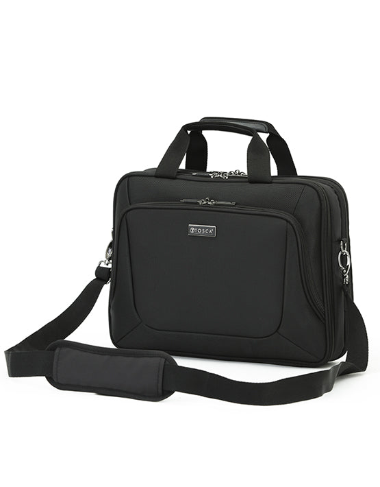 Premium Tosca TCA605 Oakmont Laptop Bag - 15.6 Inch Business Computer Briefcase with Padded Compartment, Black - Perfect for Office, Travel & Commuting