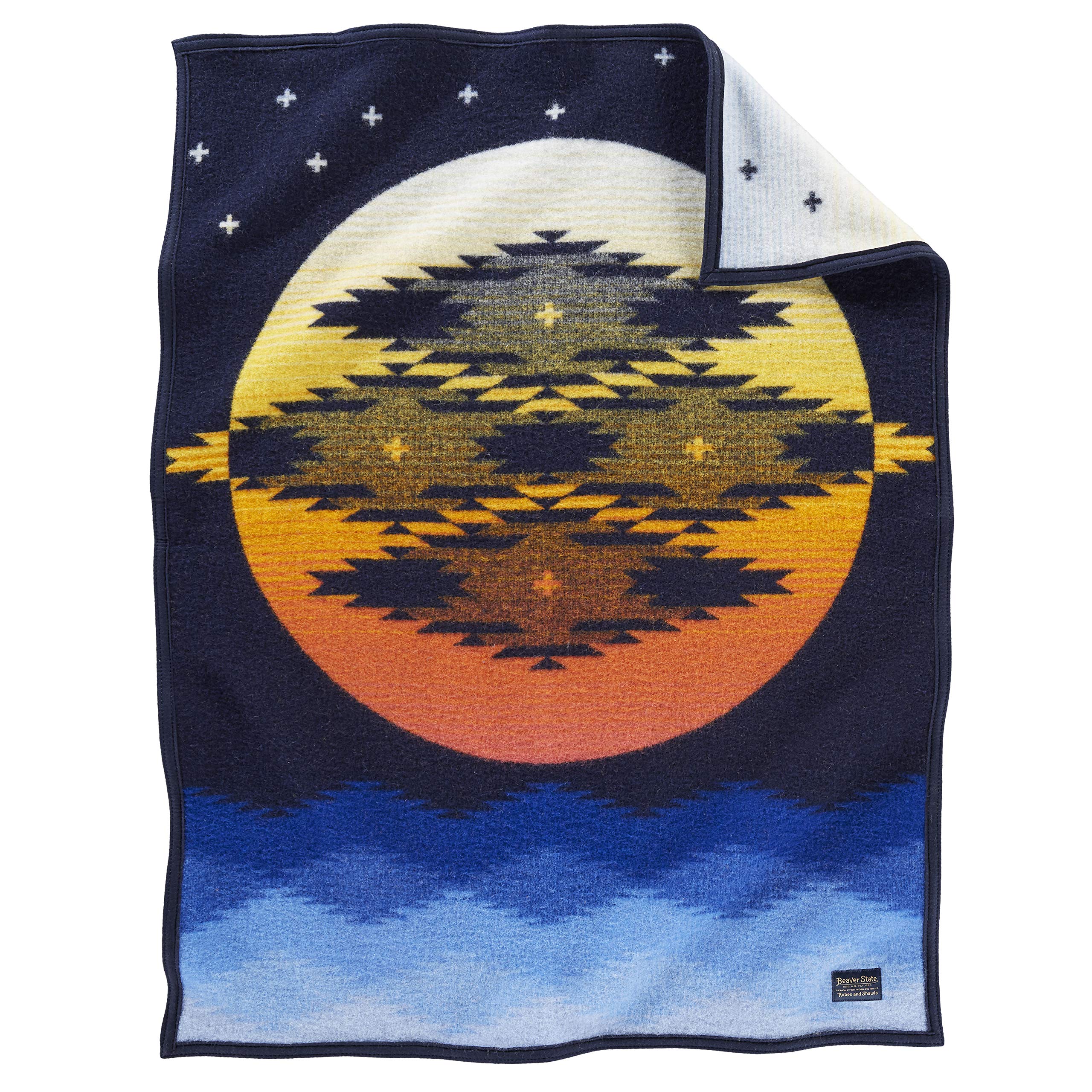 Pendleton Jacquard Feltbound Muchacho Moon Dance Blanket for Kids - Soft & Warm Native American Inspired Throw - Perfect for Nursery, Camping & Family Movie Nights