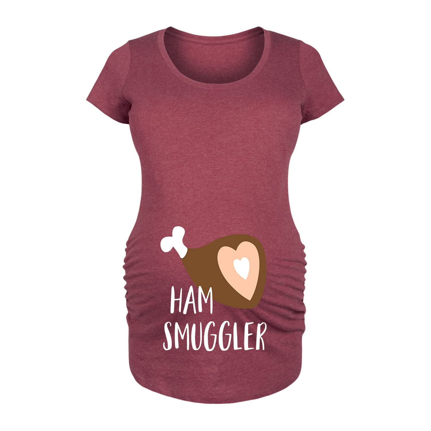 Thankful and Blessed Thanksgiving Maternity Scoop Neck T-Shirt - Comfortable Pregnancy Shirt for Holiday Gatherings & Family Photos