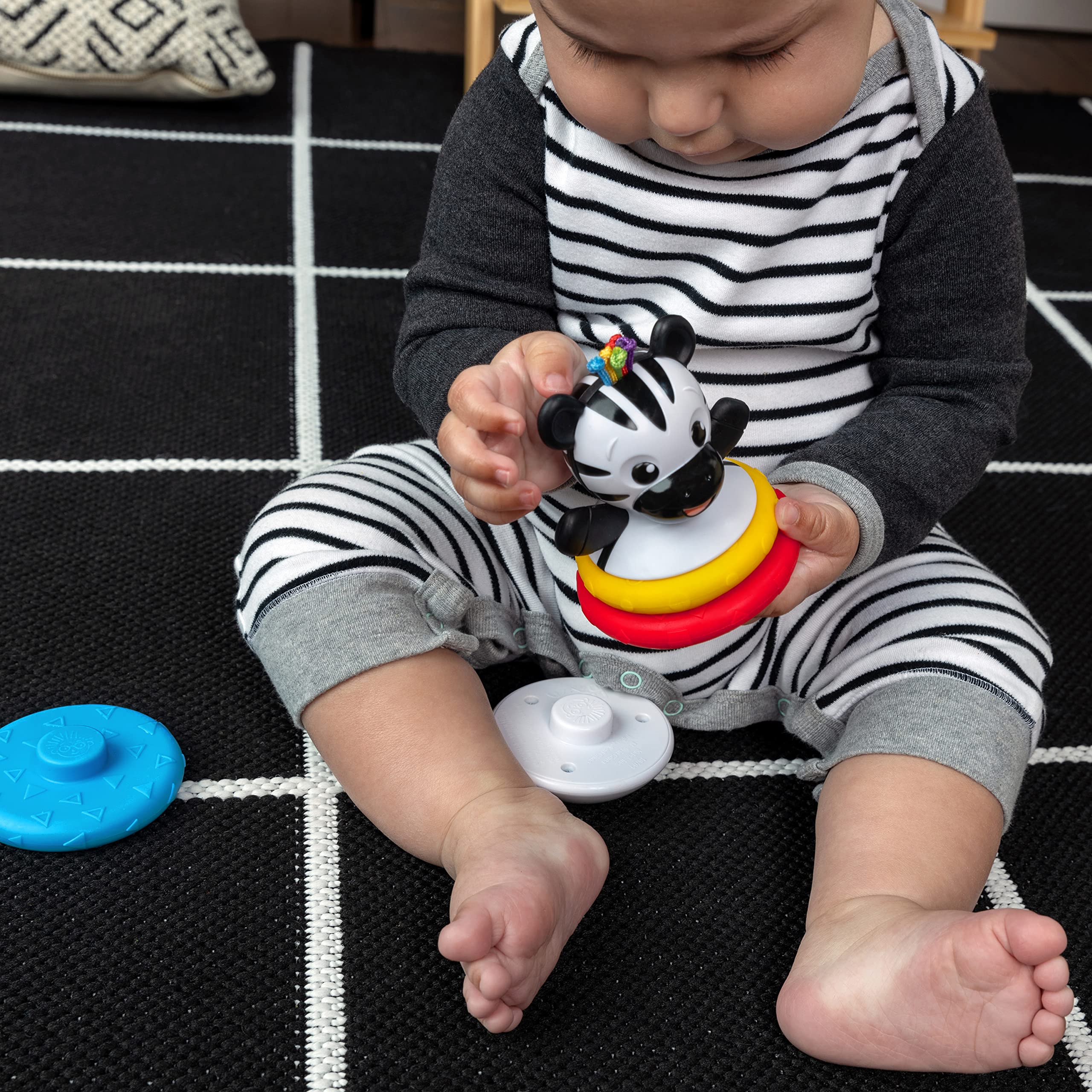 Baby Einstein Stack & Wobble Teether Toy - BPA Free for Infants 3M+ | Learning & Playtime
