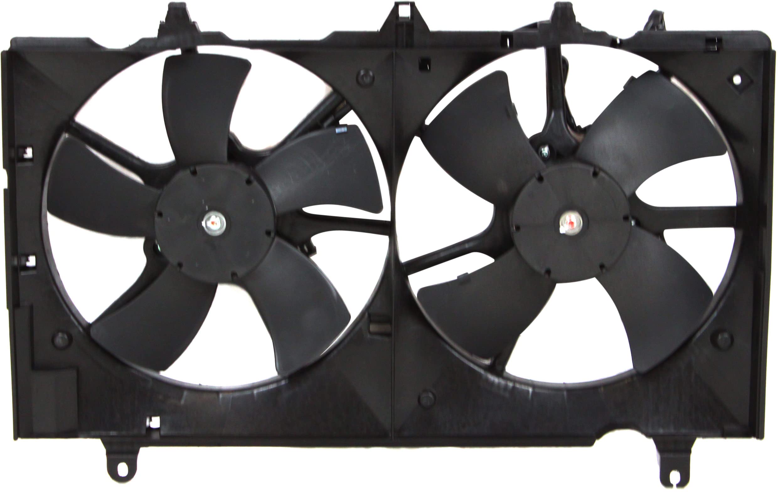 Evan Fischer Radiator Cooling Fan Assembly Compatible with 2007-2009 Nissan 350Z 3.5L V6 - Dual Fan with Motor, Blade & Shroud - High Performance Cooling for Hot Weather & Heavy Traffic Driving